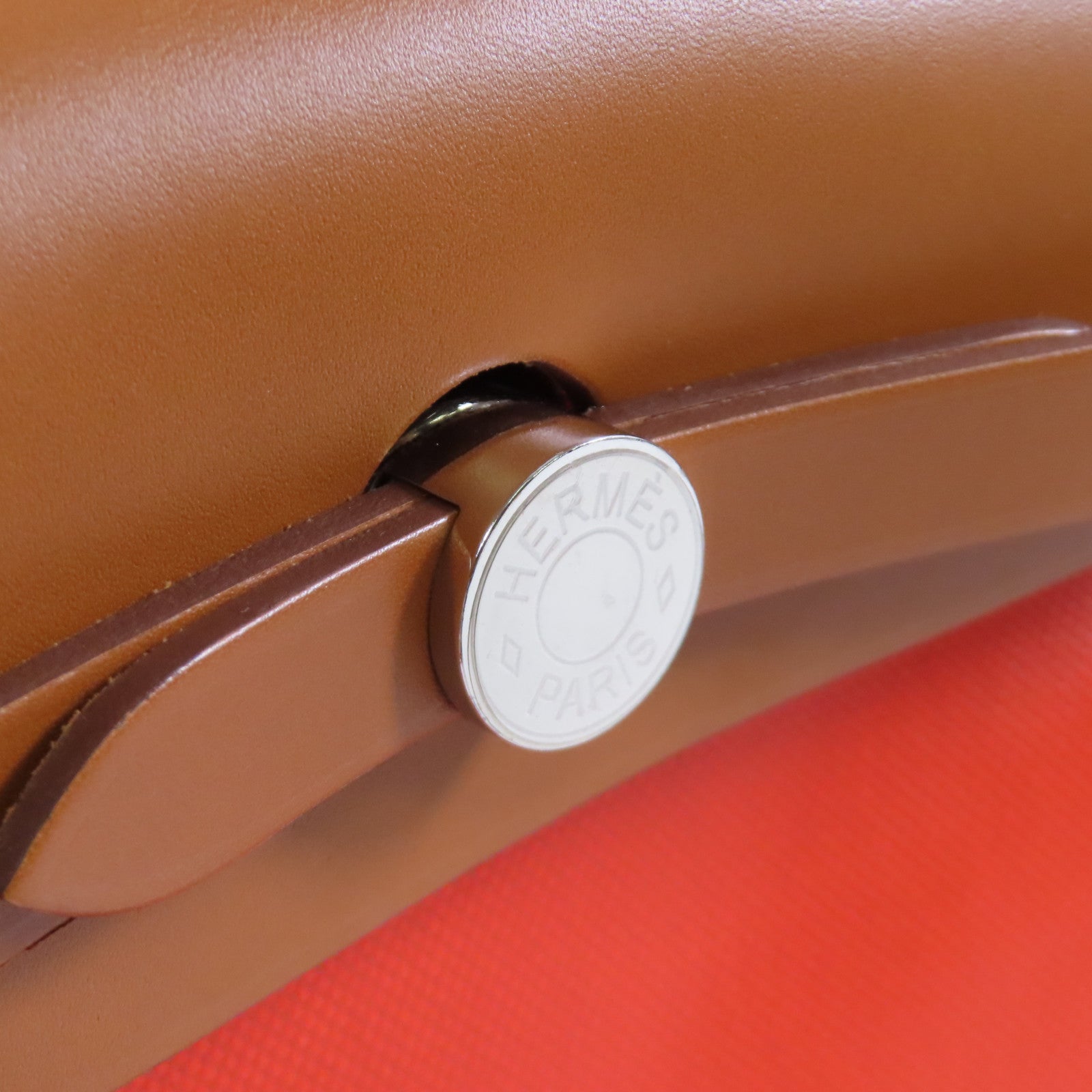 HERMES 帆布/牛皮皮革Herbag PM 2Way Shoulder Bag銀扣手挽肩背兩用袋