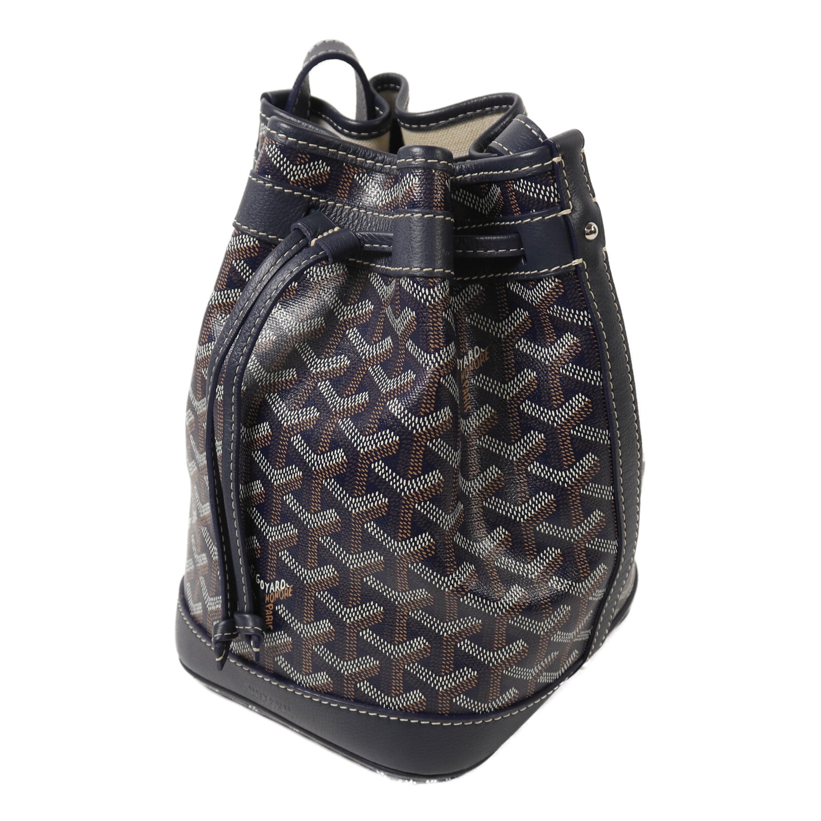 GOYARD 塗層帆布Petit Flot Bucket Bag銀扣肩背袋