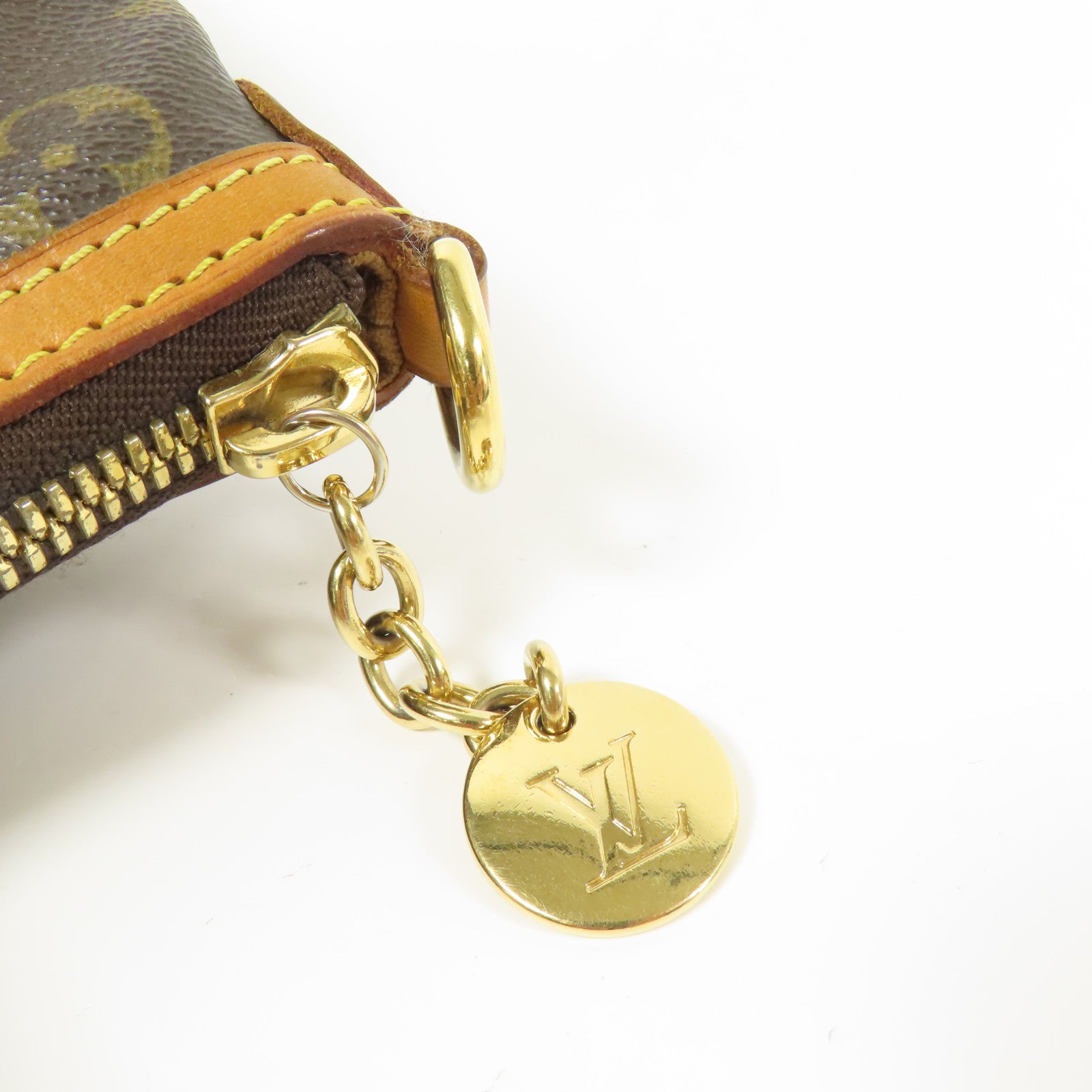 LOUIS VUITTON Monogram Palermo PM金扣手挽肩背兩用袋棕色