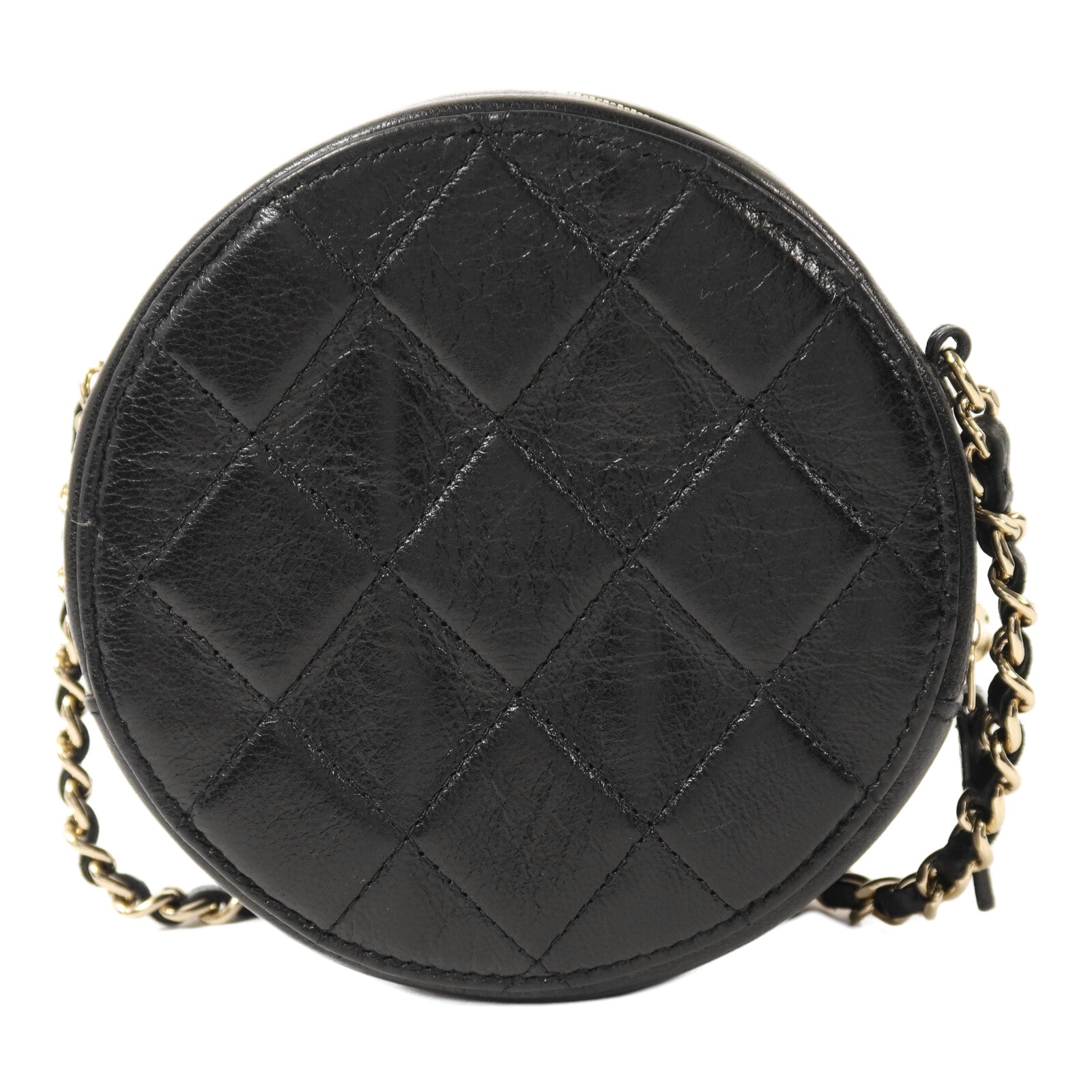 CHANEL 牛皮皮革Chain Shoulder金扣鏈帶肩背袋