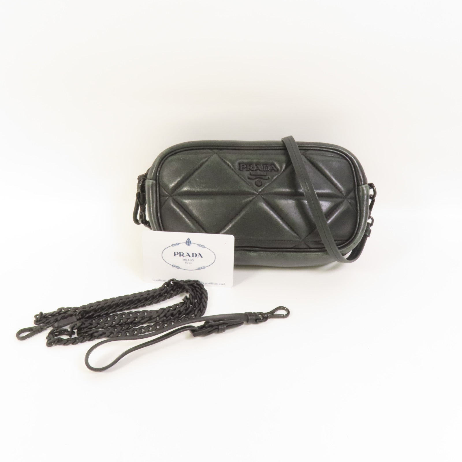 PRADA 皮革Shoulder Bag肩背袋