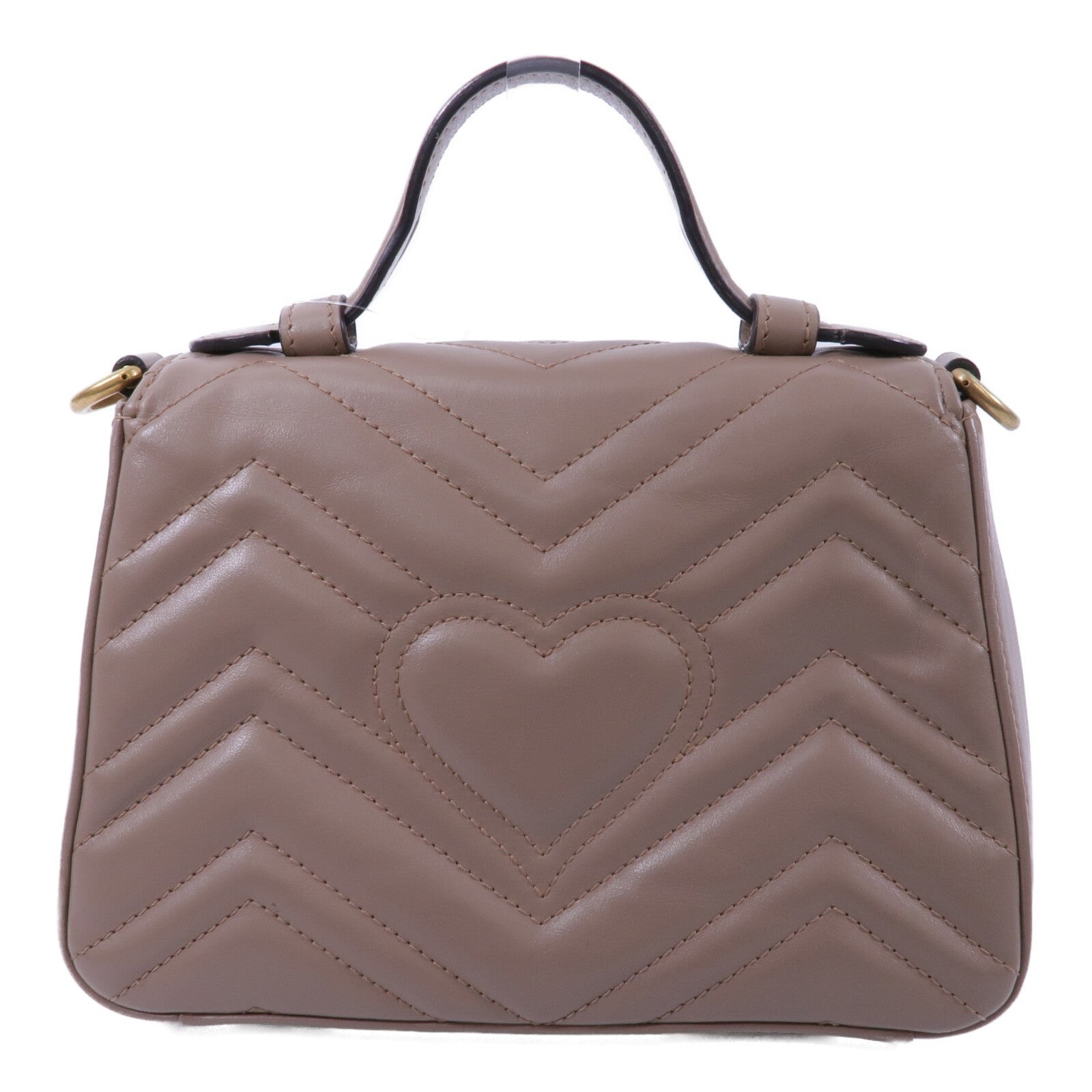 GUCCI 牛皮皮革GG Marmont Mini Top Handle Bag手挽肩背兩用袋