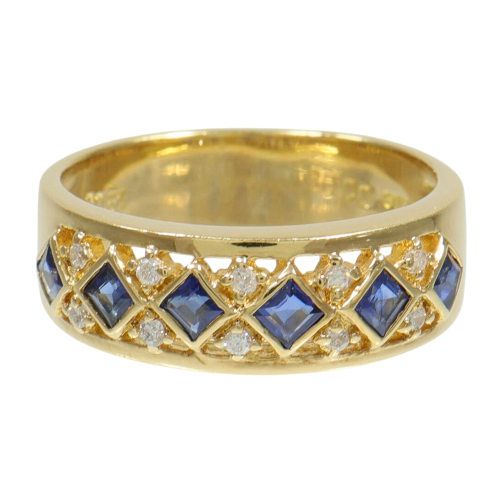 JEWELRY 18K黃金Sapphire Ring藍寶石/鑽石戒指