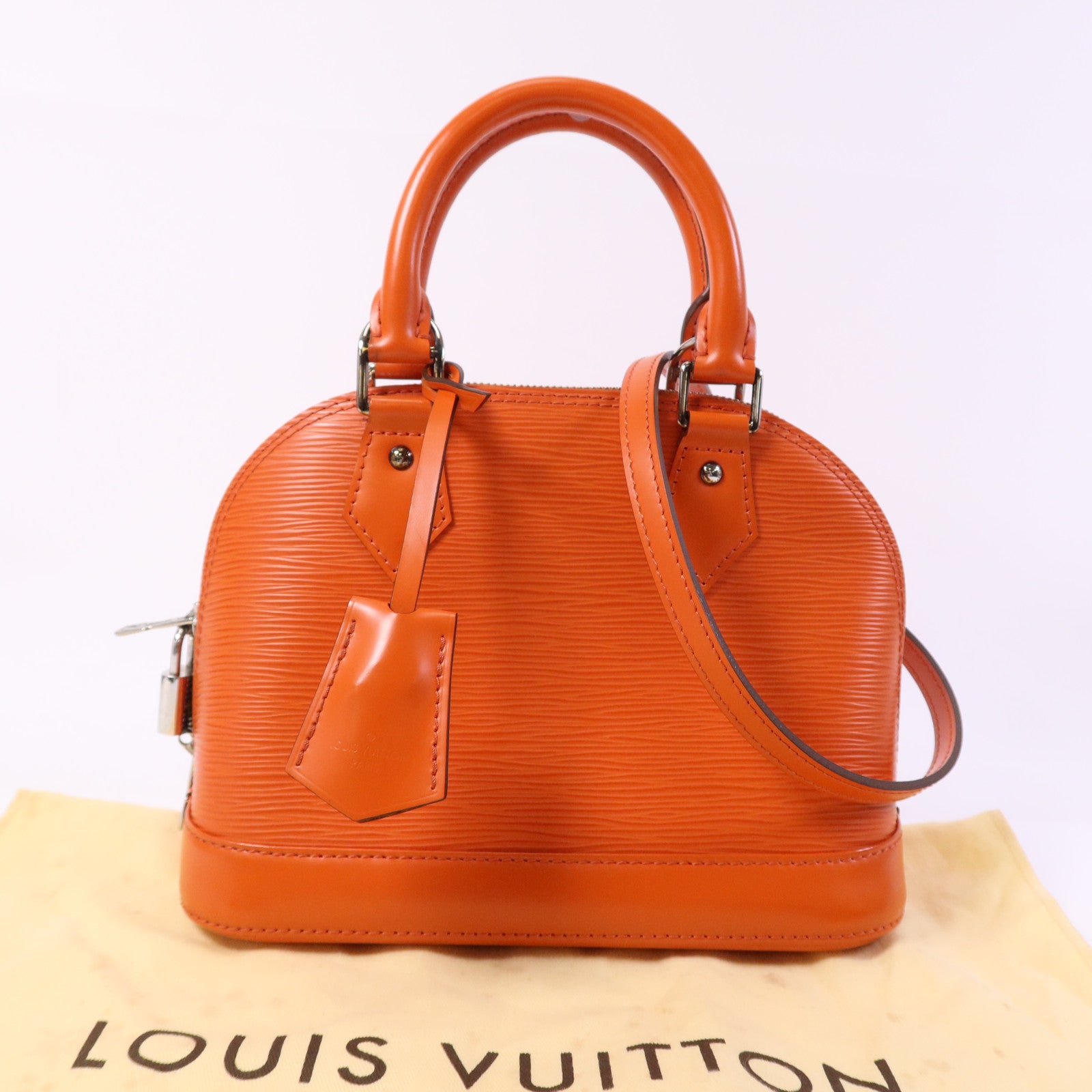 LOUIS VUITTON Epi Alma BB銀扣手挽肩背兩用袋