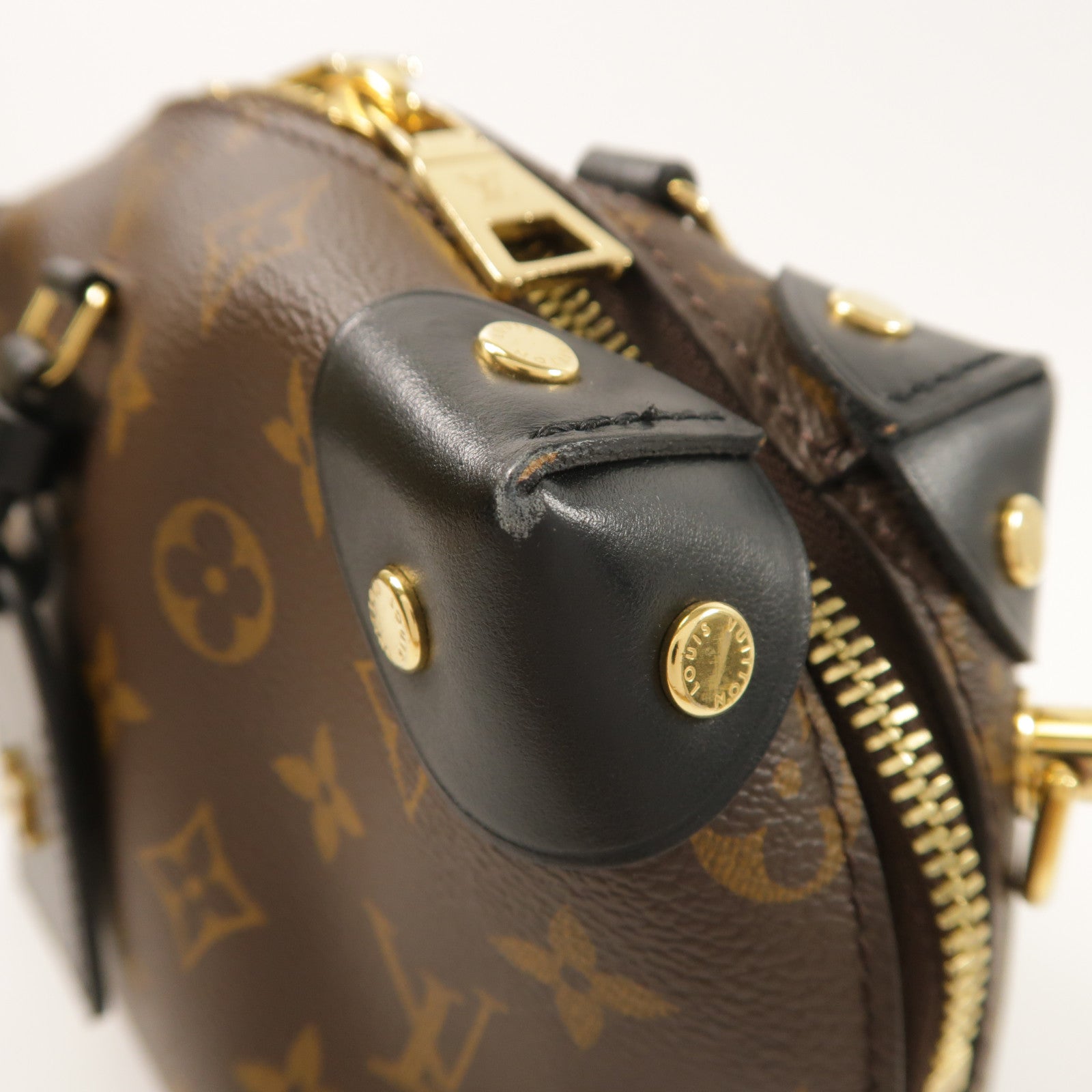 LOUIS VUITTON Monogram Petite Malle Souple金扣手挽肩背兩用袋