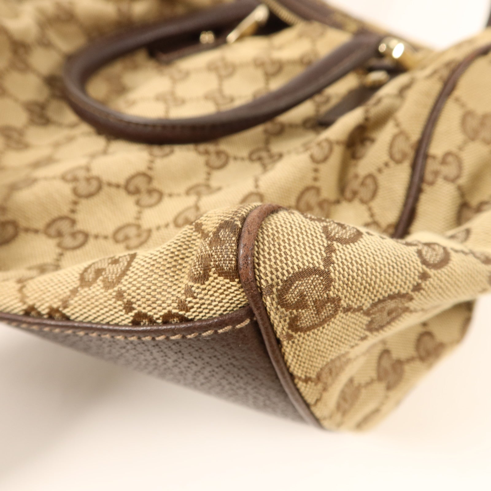 GUCCI 帆布Abbey Pocket Handbag金扣手挽袋