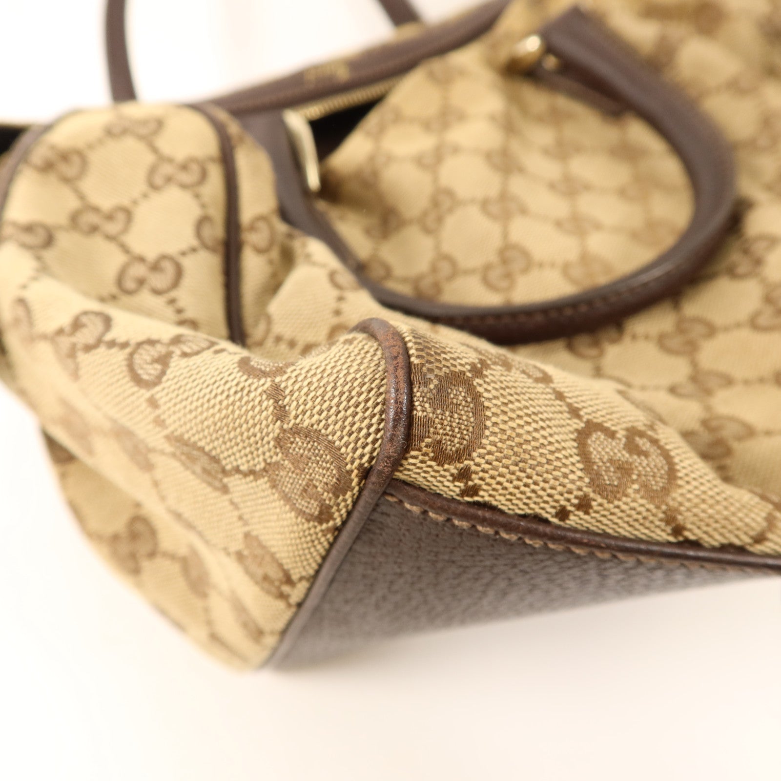 GUCCI 帆布Abbey Pocket Handbag金扣手挽袋