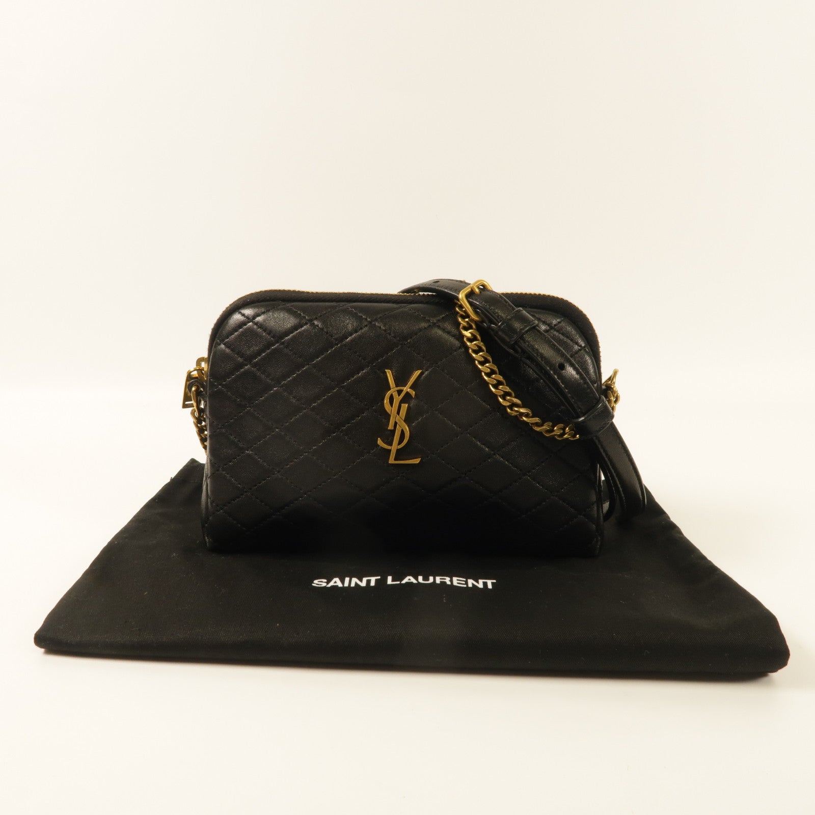YVES SAINT LAURENT 羊皮皮革Gaby Mini金扣肩背袋