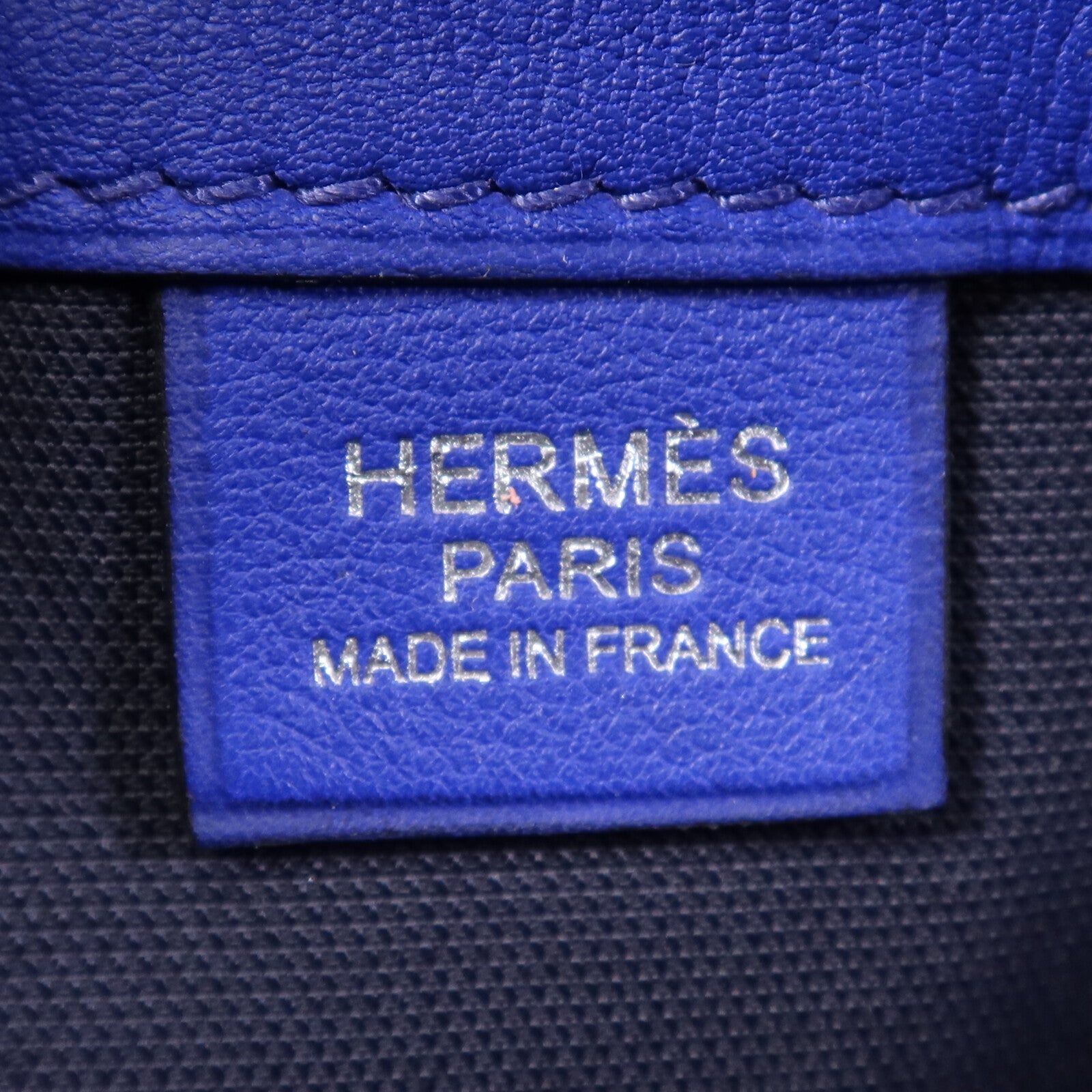 HERMES Swift皮革Cityslide Belt PM銀扣腰包Bleu Indigo/Bleu Electrique