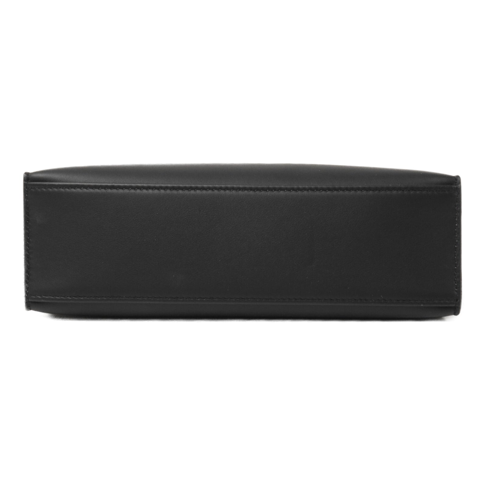 HERMES Swift皮革Kelly Pochette SPO手挽袋Noir/Craie