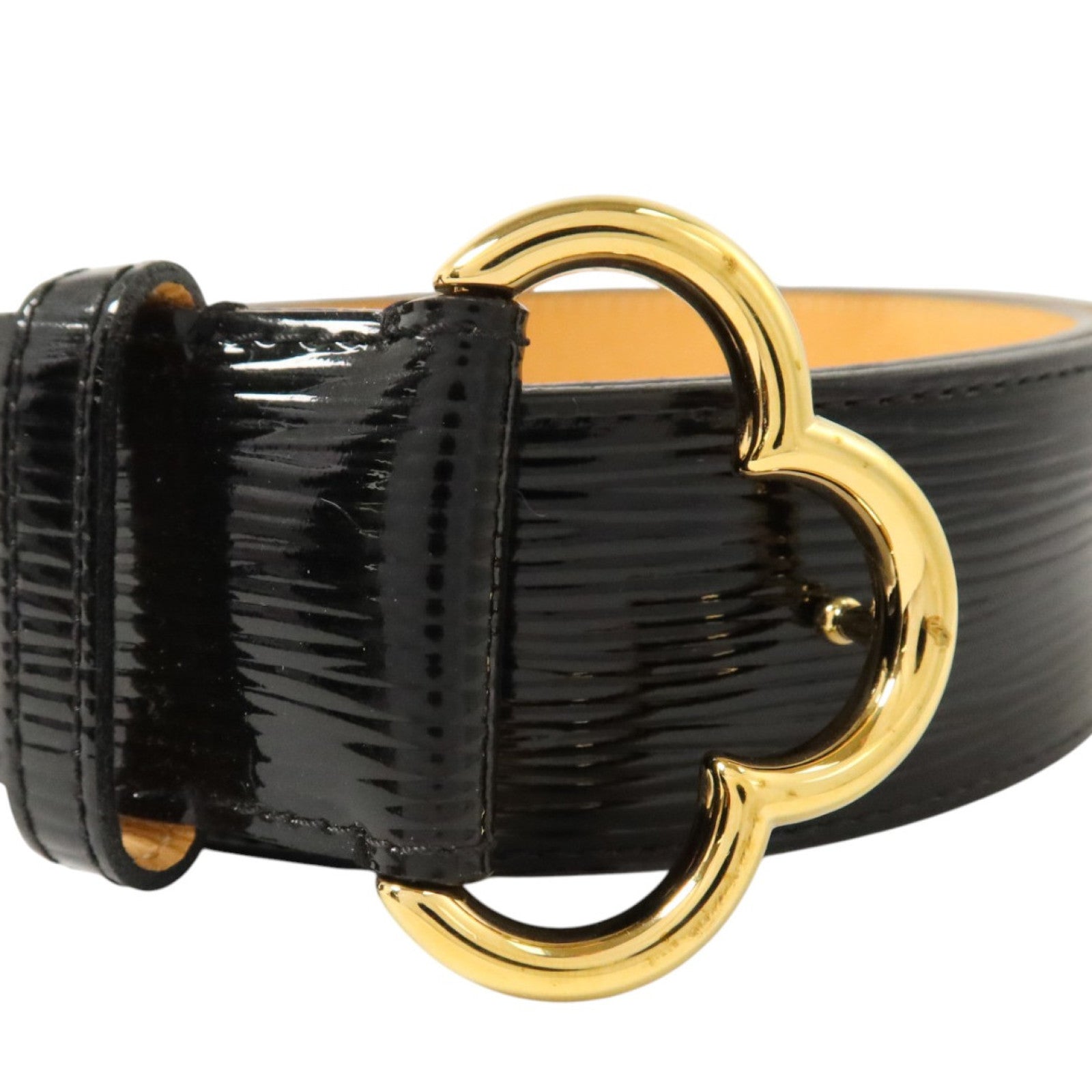 LOUIS VUITTON Epi Fleur Belt 85cm金扣皮帶