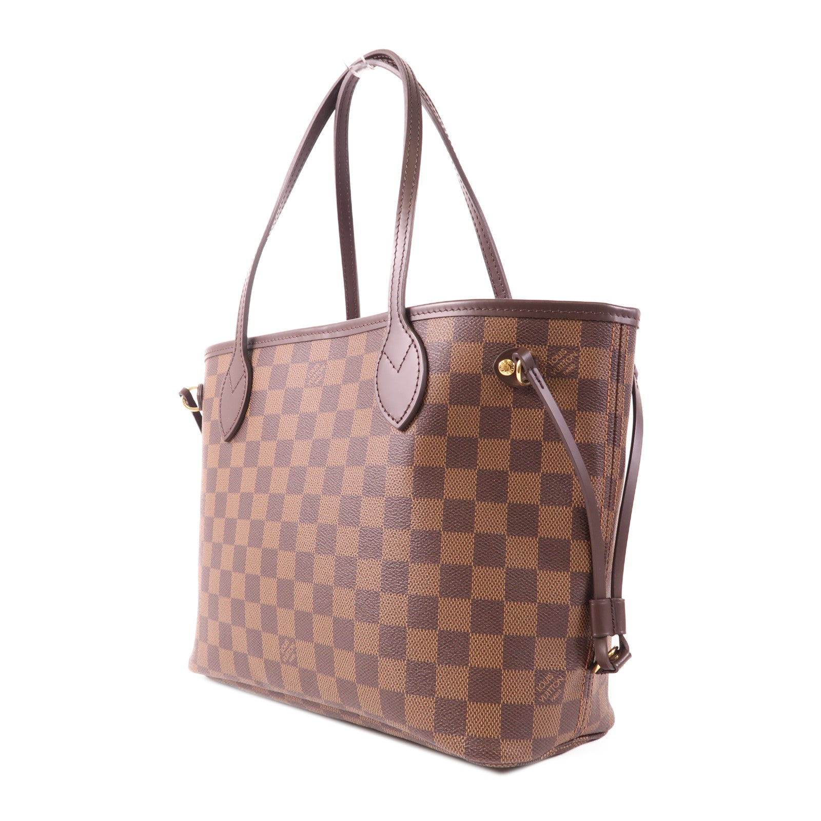 LOUIS VUITTON Damier Neverfull PM金扣肩背袋