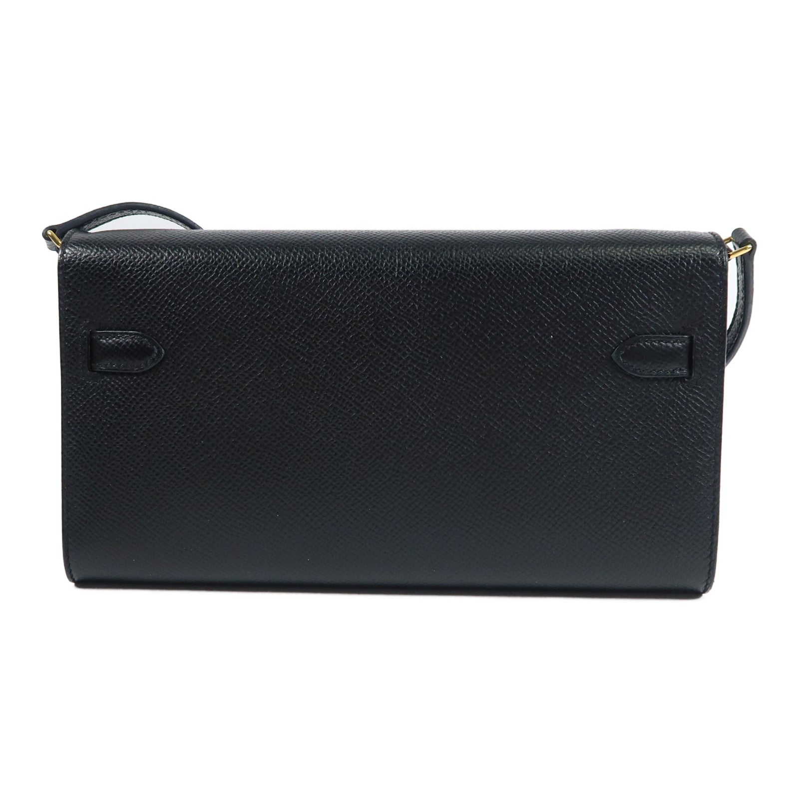 HERMES Epsom皮革Kelly To Go金扣肩背袋Noir