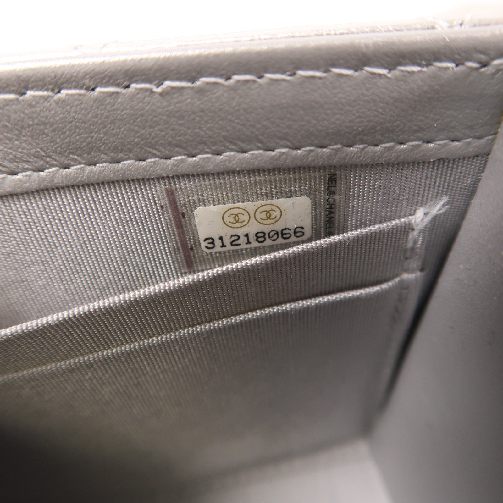 CHANEL 羊皮皮革Micro Trendy CC銀扣鏈帶肩背袋