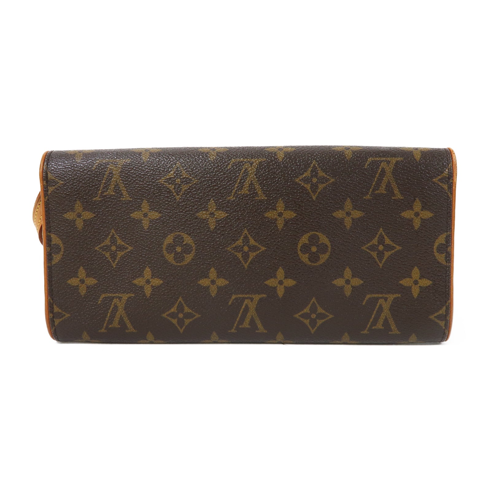 LOUIS VUITTON 【激減優惠】Monogram Pochette Twin金扣肩背袋啡色