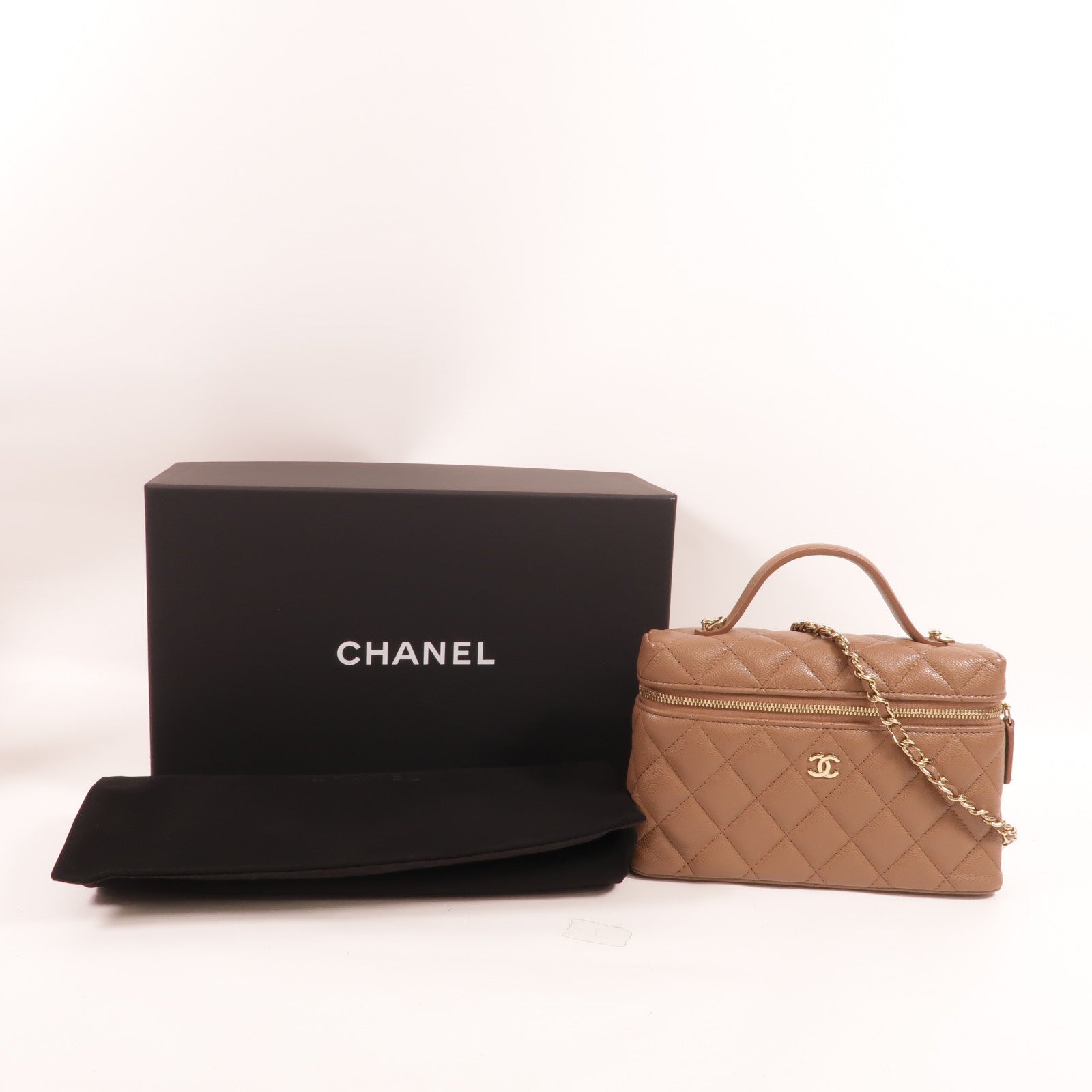 CHANEL 牛皮皮革Vanity Case手挽肩背兩用袋