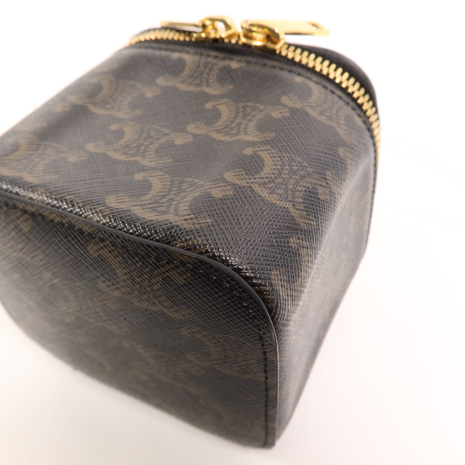 CELINE 塗層帆布Mini Vanity Case手挽肩背兩用袋