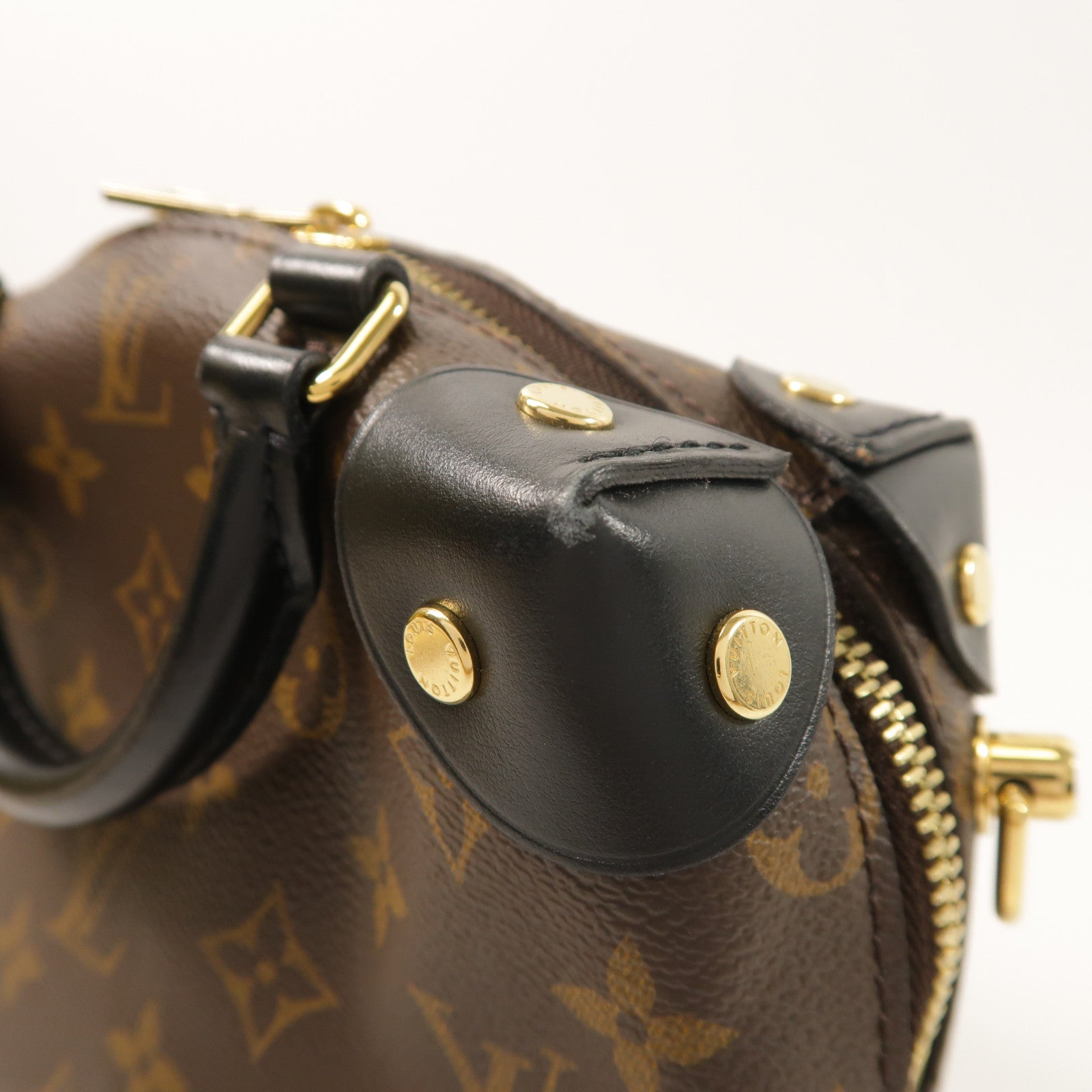 LOUIS VUITTON Monogram Petite Malle Souple金扣手挽肩背兩用袋