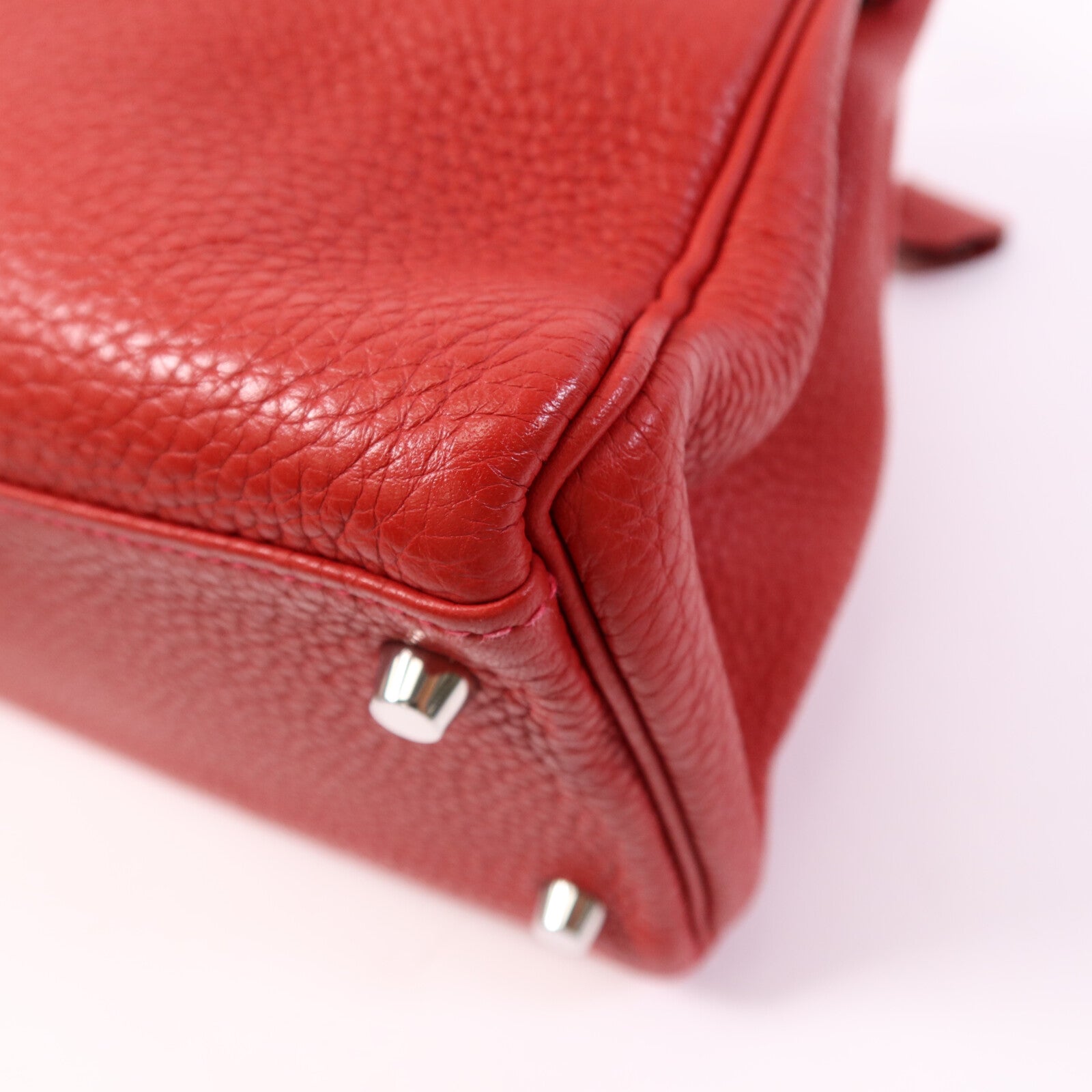 HERMES Clemence皮革Kelly 32銀扣手挽肩背兩用袋