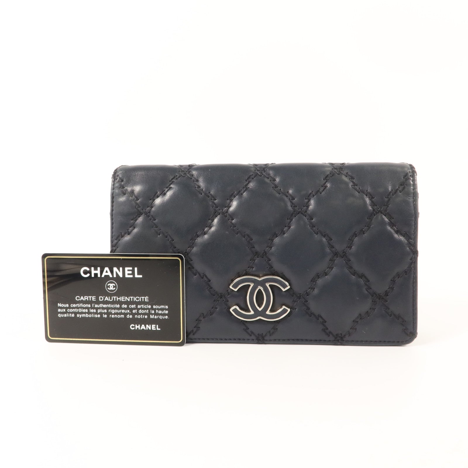CHANEL 羊皮皮革Long Bifold Wallet長錢包