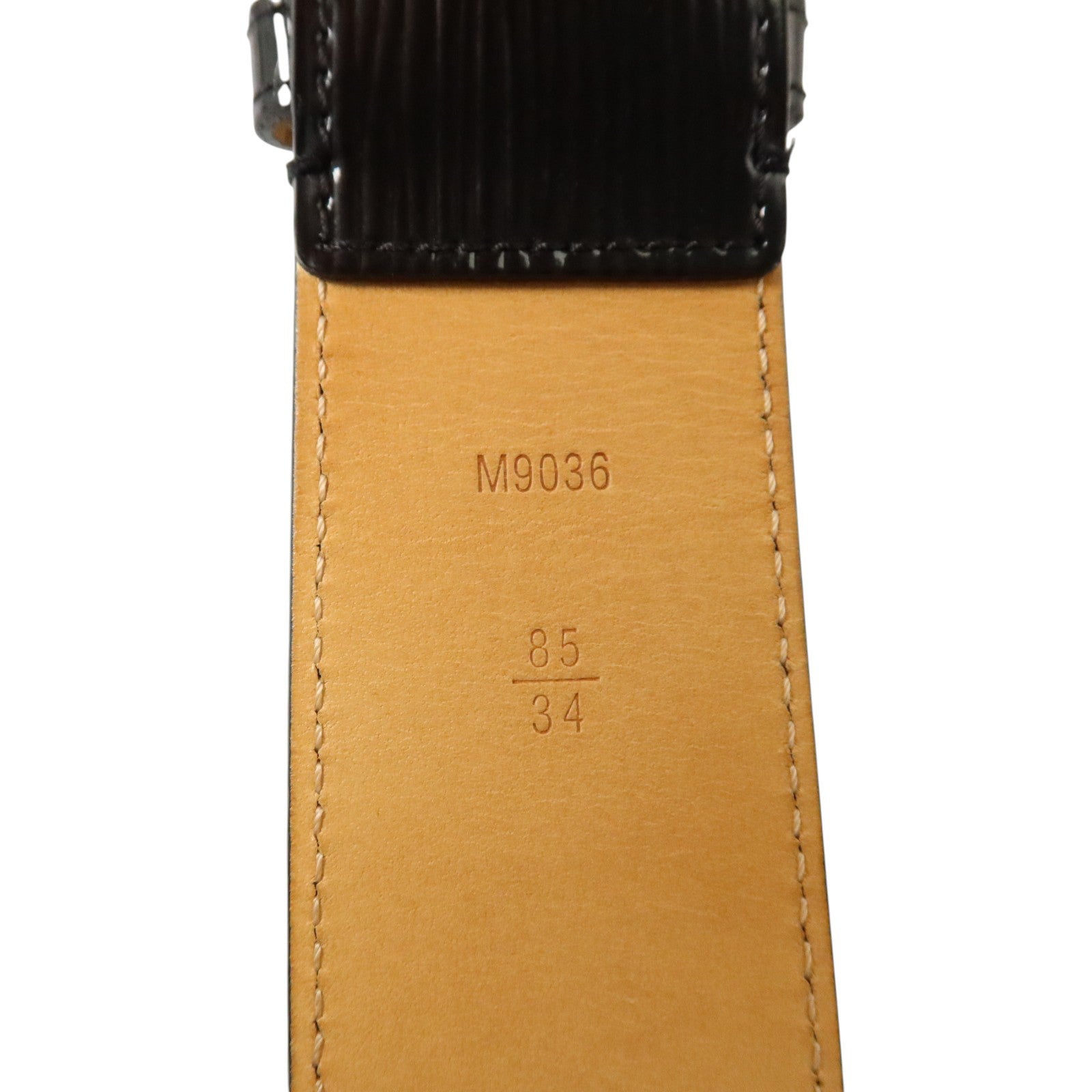 LOUIS VUITTON Epi Fleur Belt 85cm金扣皮帶