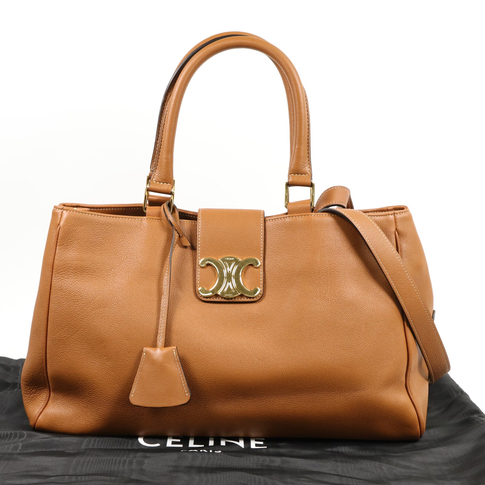 CELINE 牛皮皮革Appoline Bag Medium手挽肩背兩用袋