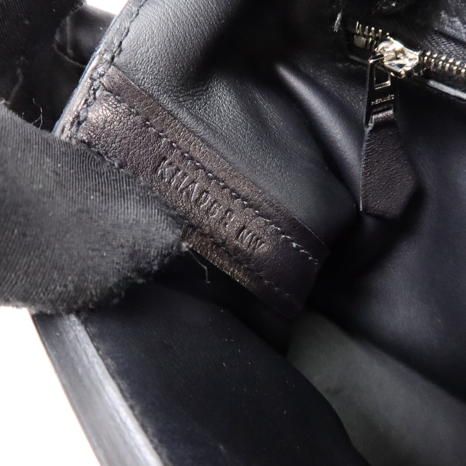 HERMES Volupto皮革24/24 Mini手挽肩背兩用袋Noir