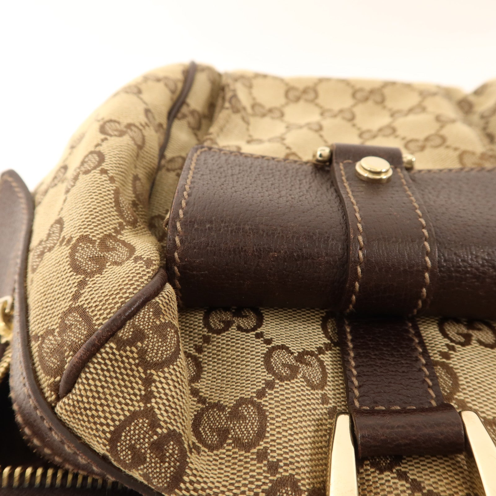 GUCCI 帆布Abbey Pocket Handbag金扣手挽袋