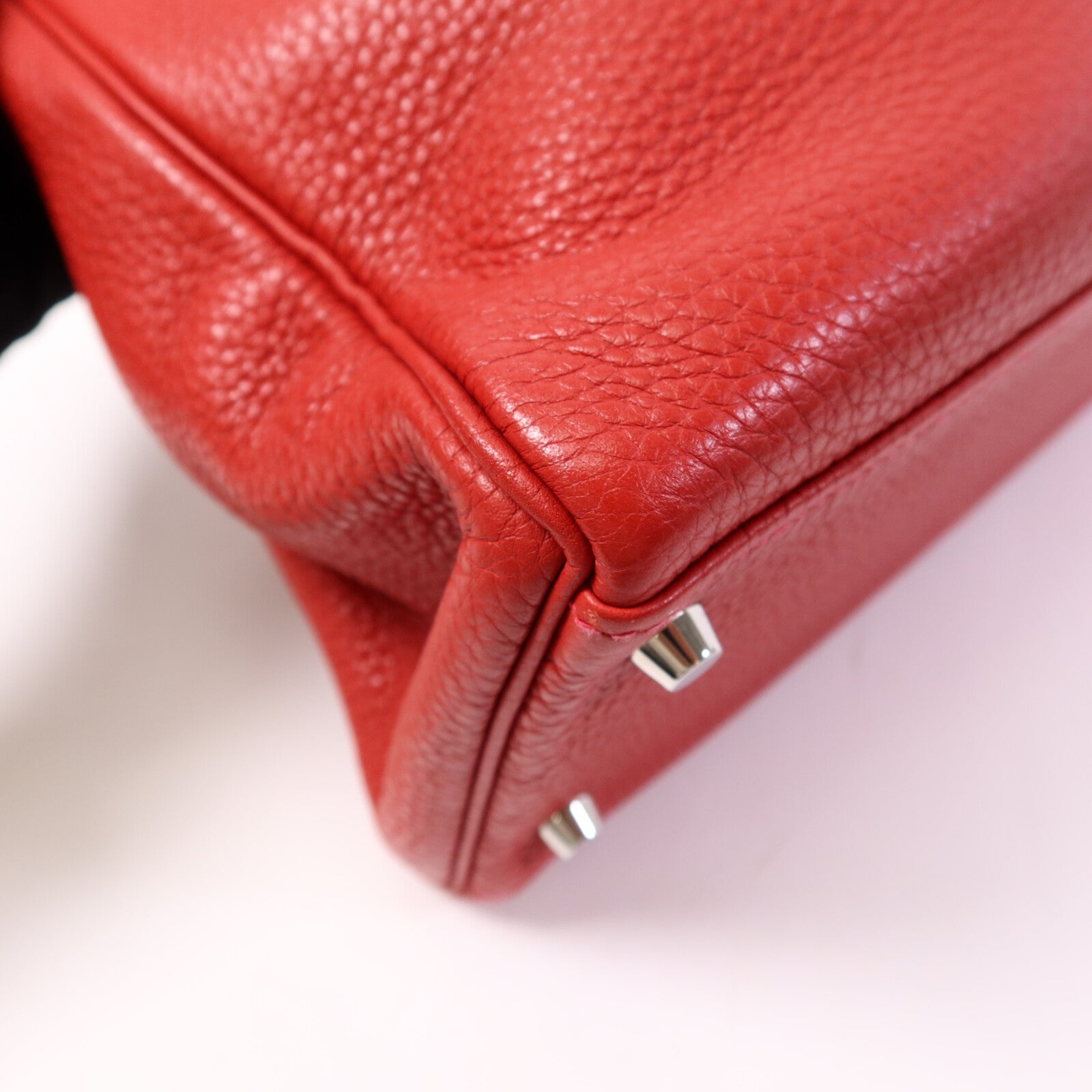 HERMES Clemence皮革Kelly 32銀扣手挽肩背兩用袋