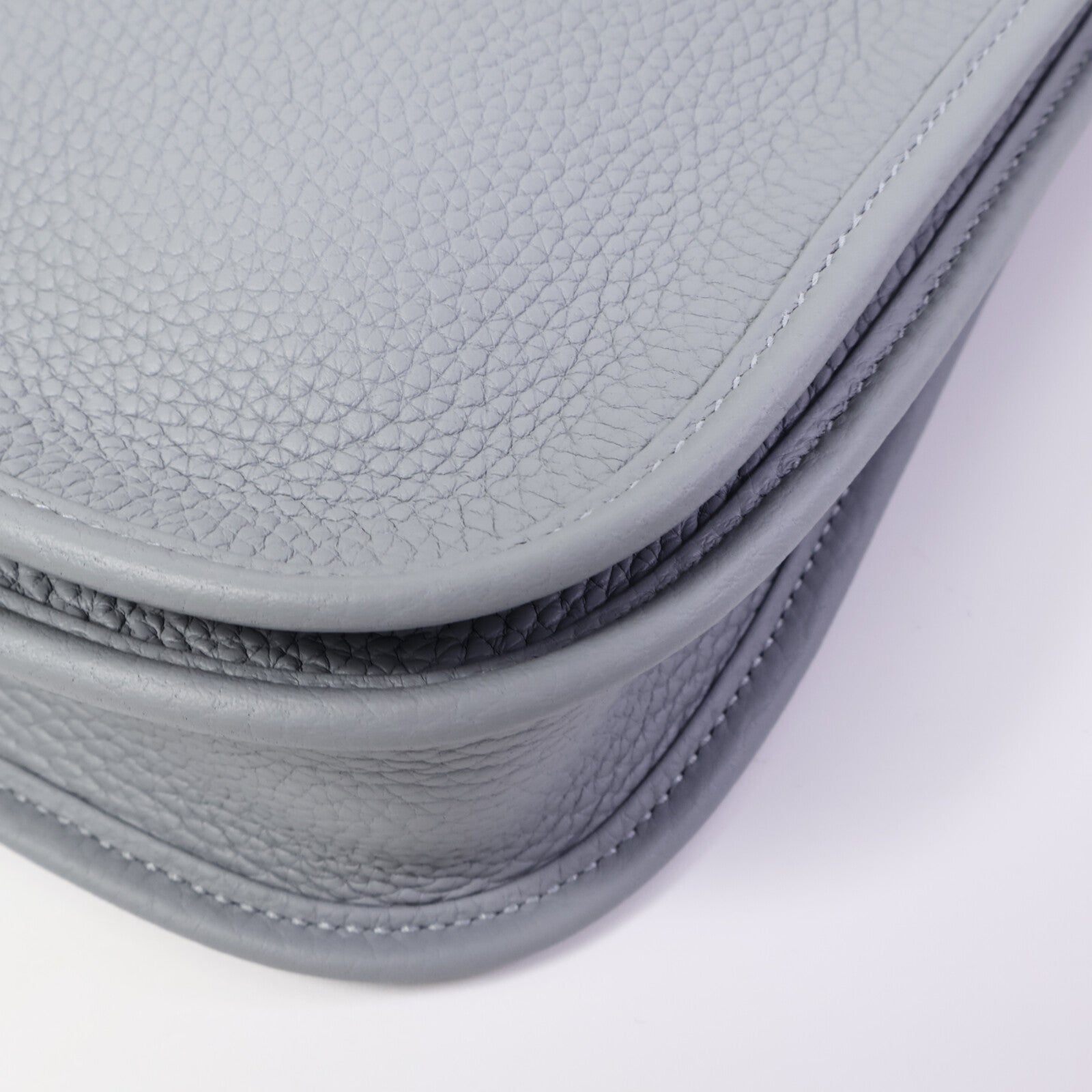 HERMES Clemence皮革Evelyne 23肩背袋Gris Pantin