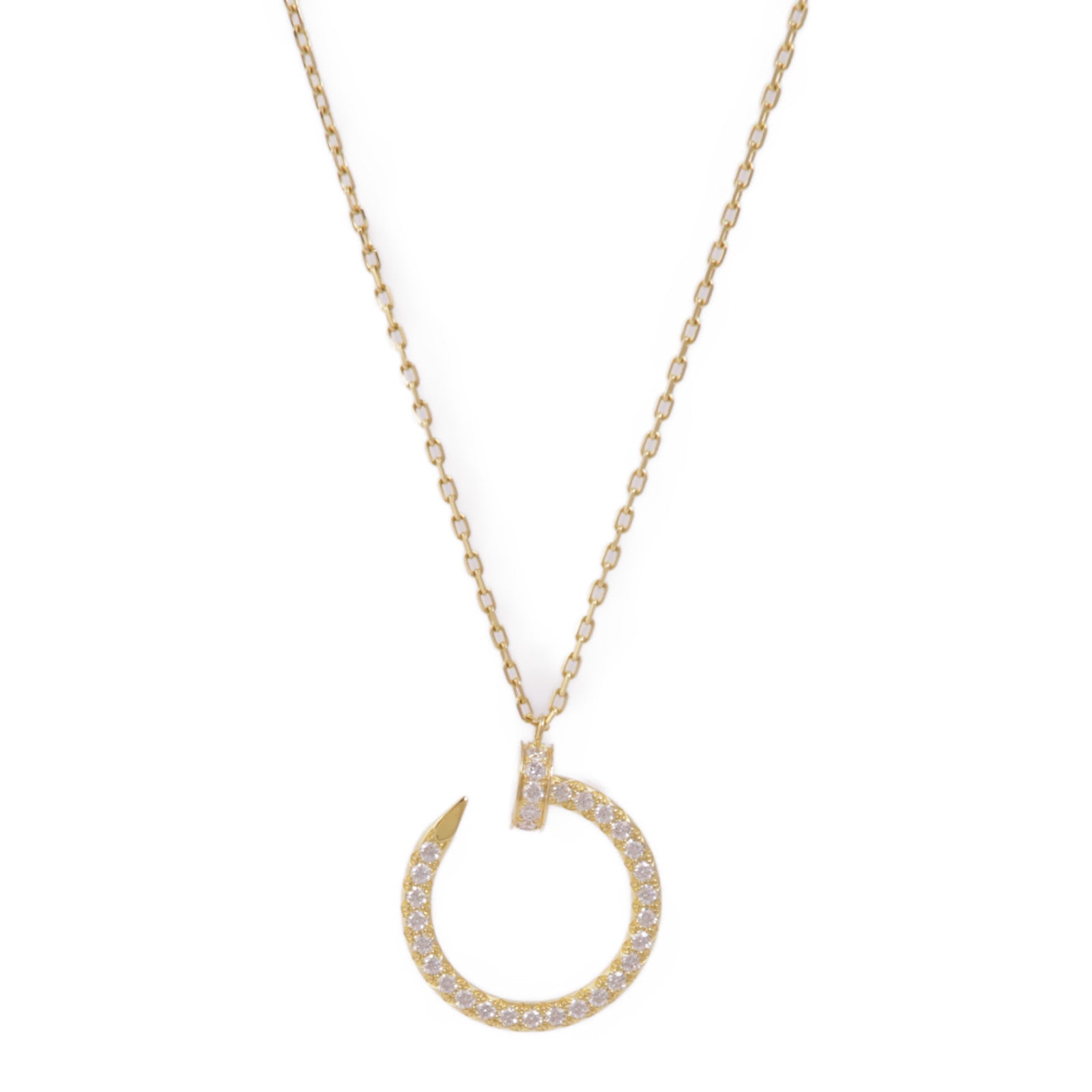 CARTIER 18K黃金Juste Un Clou Diamond Necklace鑽石項鍊