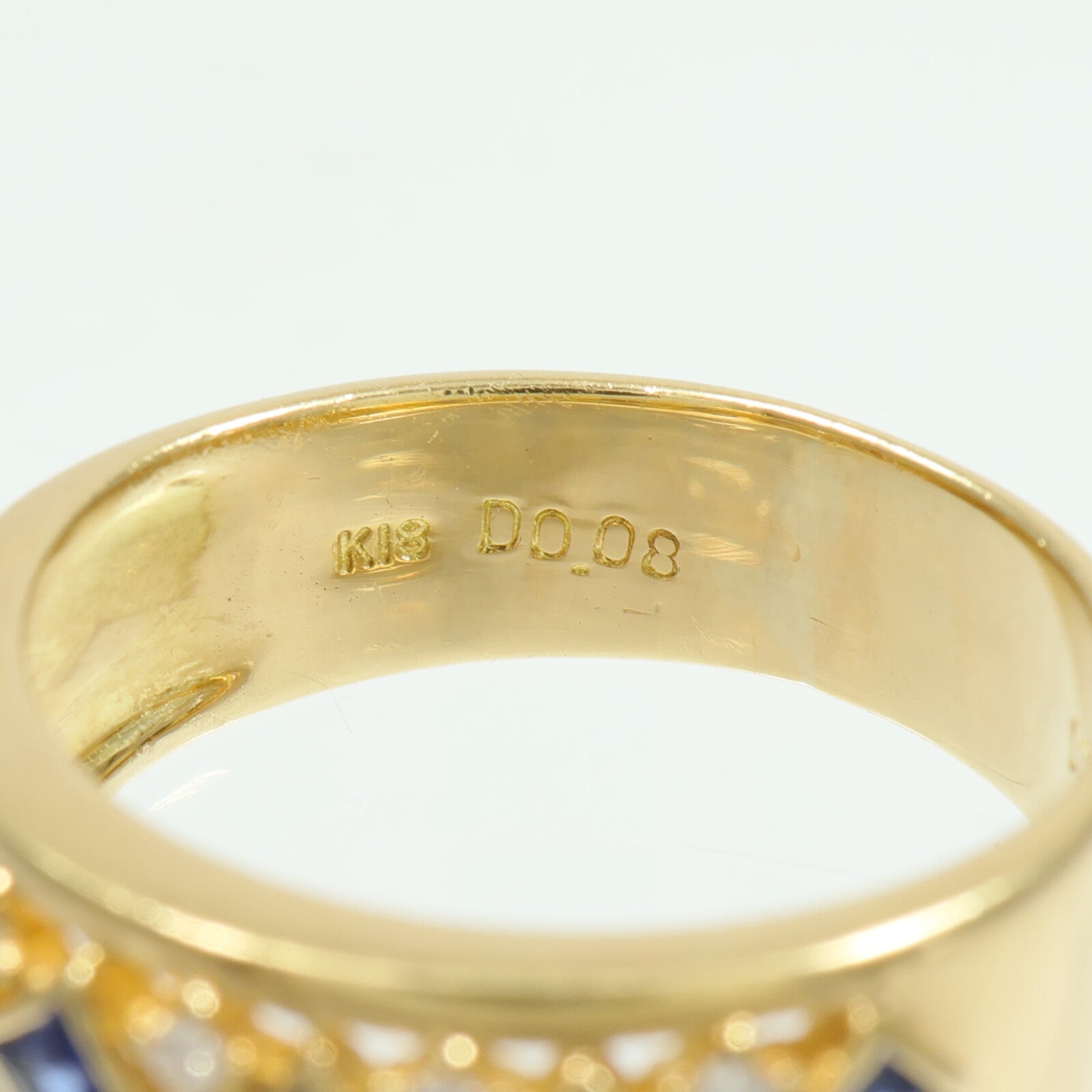 JEWELRY 18K黃金Sapphire Ring藍寶石/鑽石戒指