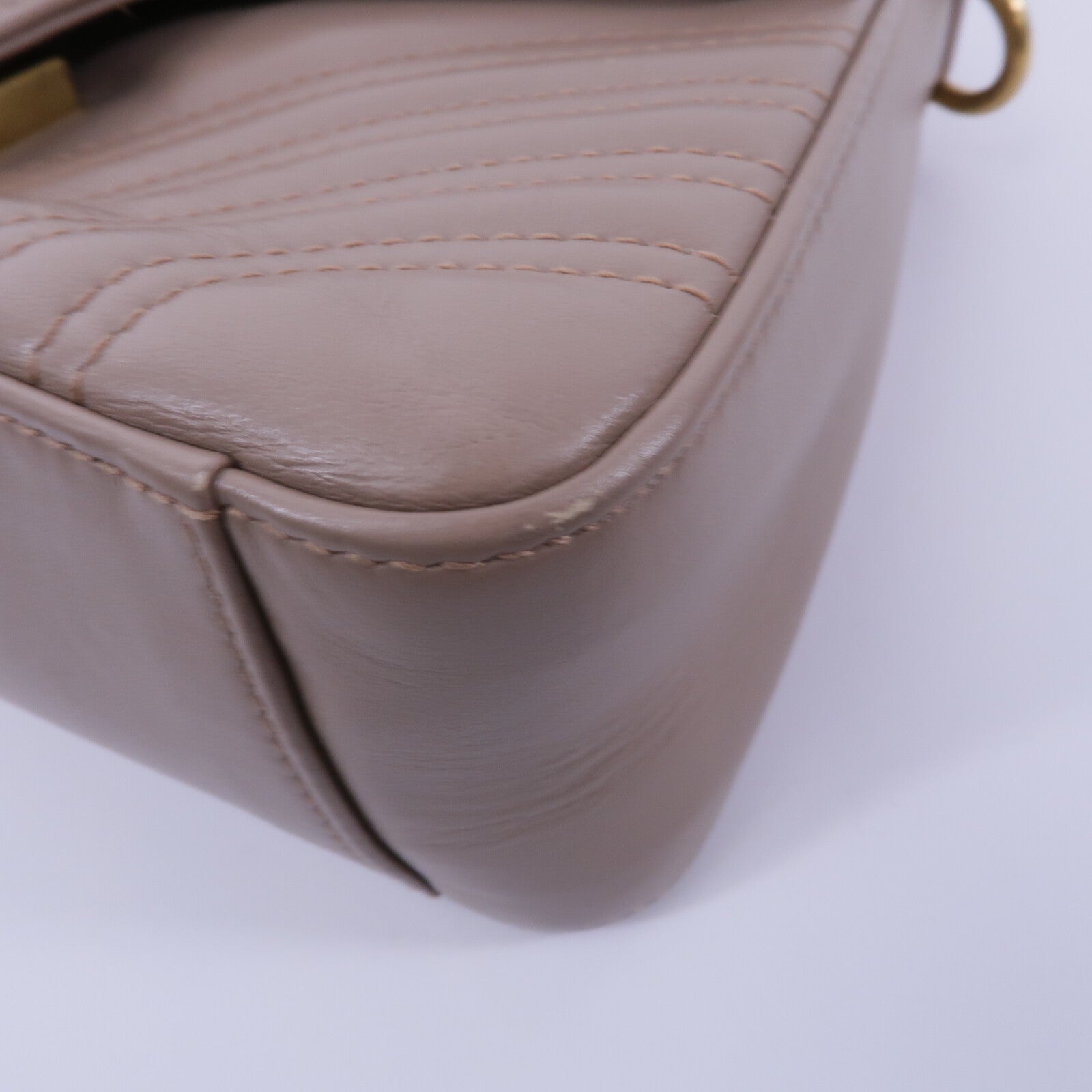 GUCCI 牛皮皮革GG Marmont Mini Top Handle Bag手挽肩背兩用袋