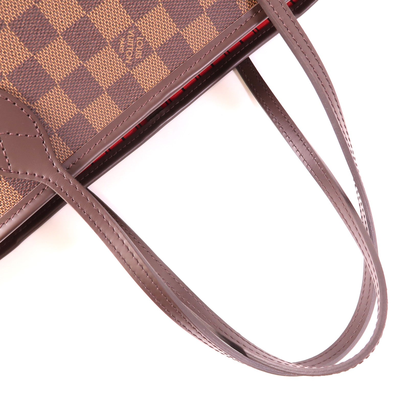 LOUIS VUITTON Damier Neverfull PM金扣肩背袋