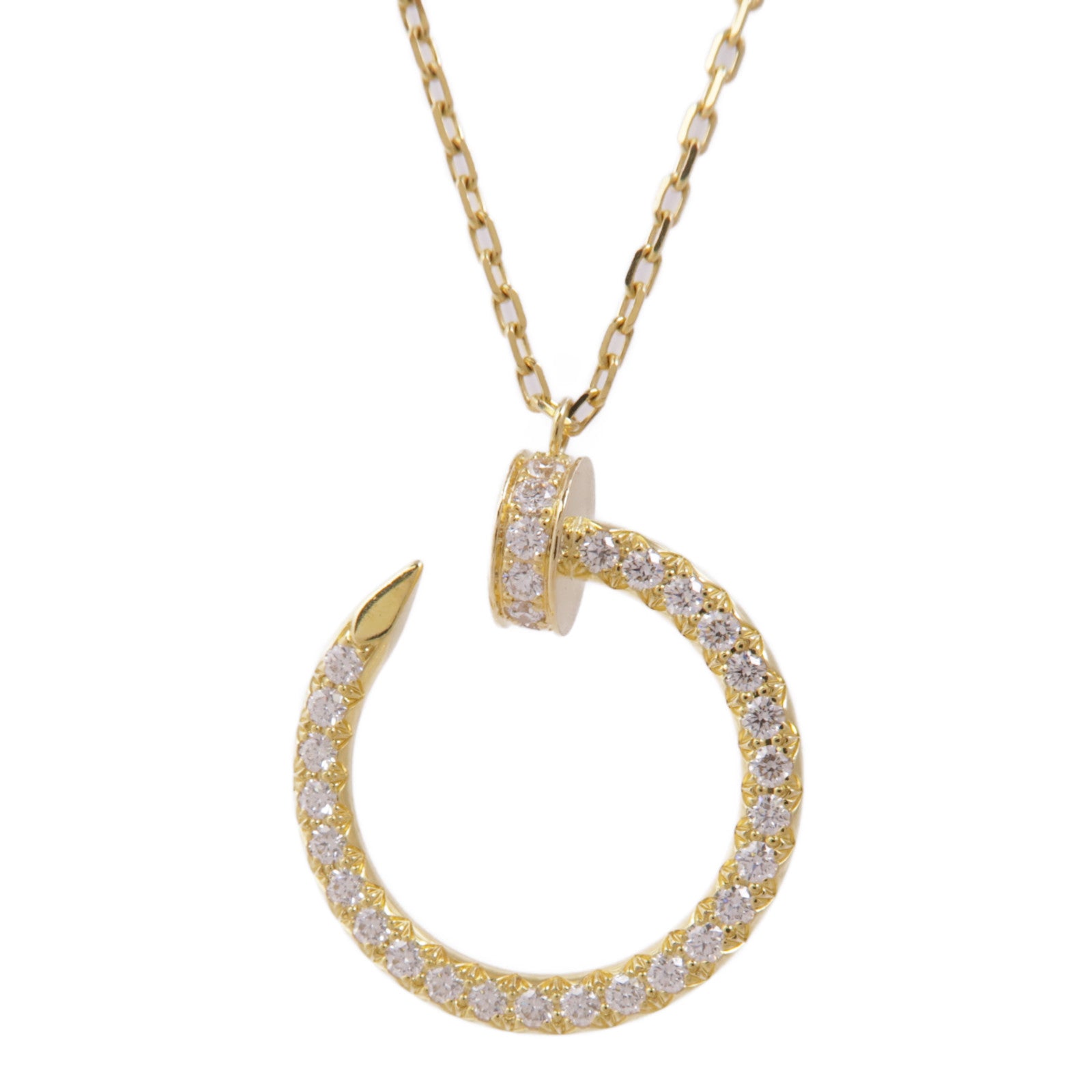 CARTIER 18K黃金Juste Un Clou Diamond Necklace鑽石項鍊