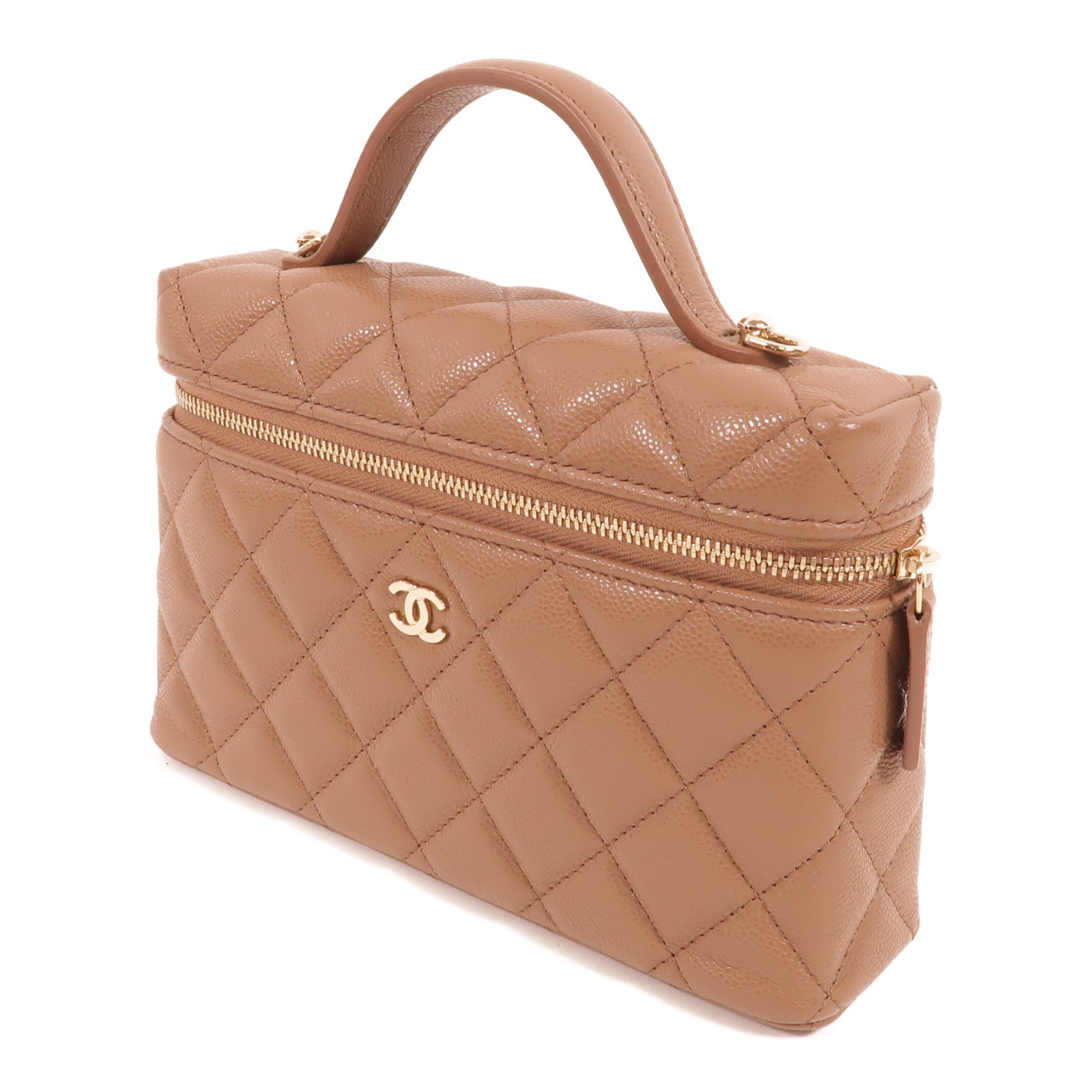 CHANEL 牛皮皮革Vanity Case手挽肩背兩用袋