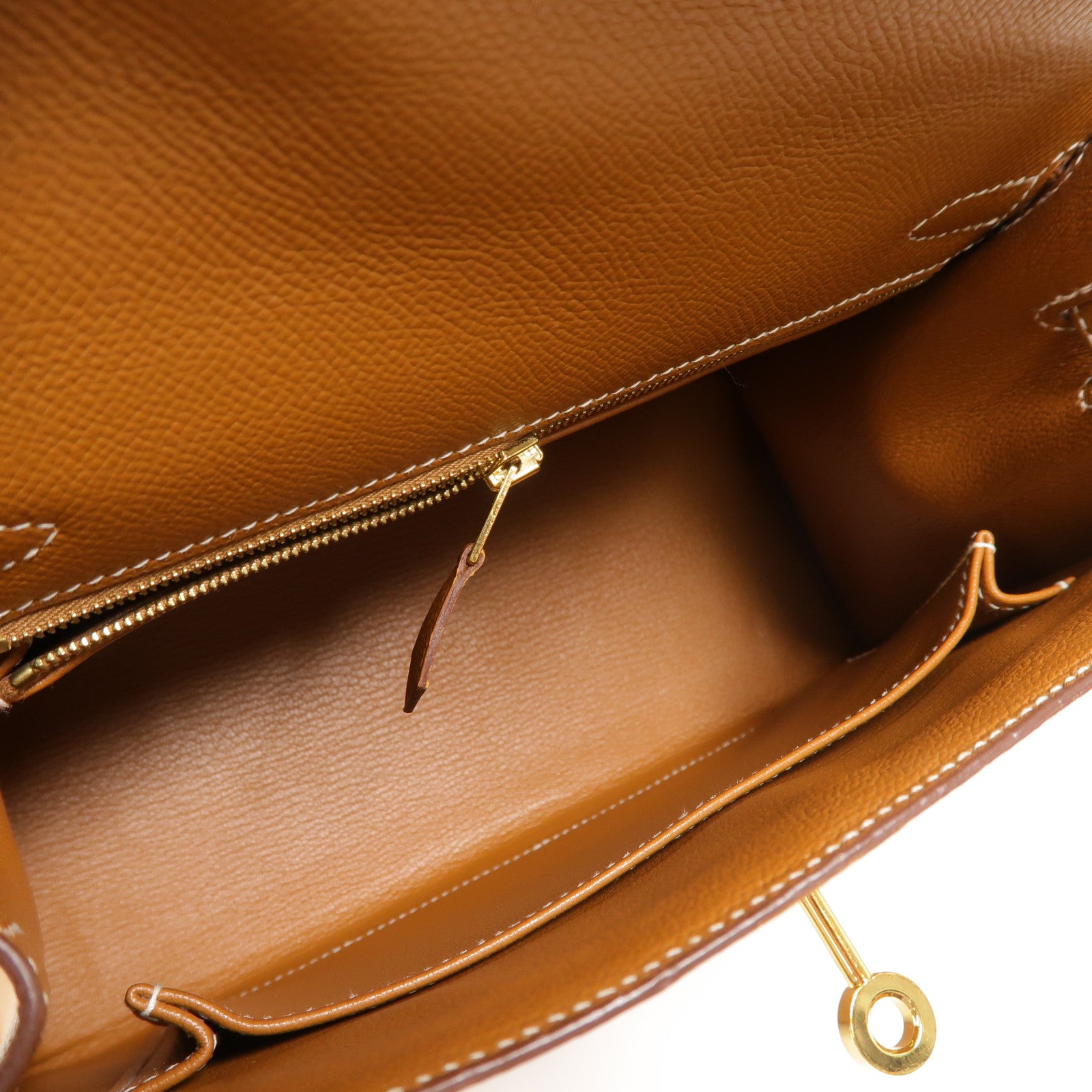 HERMES Epsom皮革Kelly 25手挽肩背兩用袋Gold