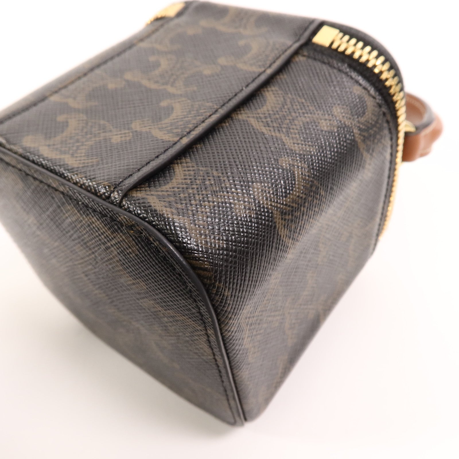 CELINE 塗層帆布Mini Vanity Case手挽肩背兩用袋