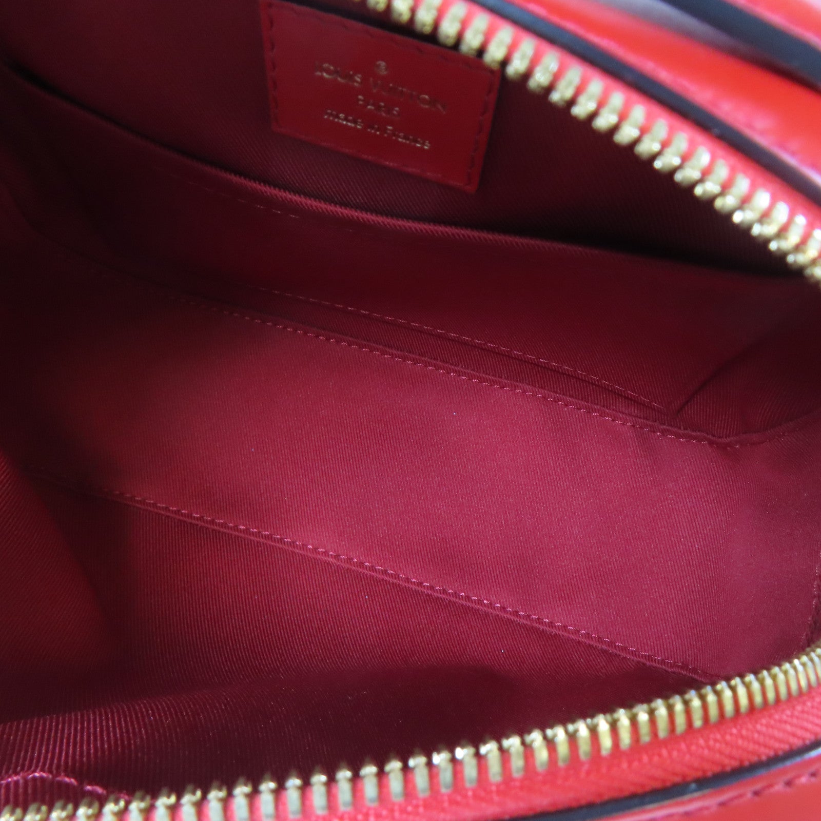 LOUIS VUITTON Monogram Saintonge金扣手挽肩背兩用袋啡色/紅色