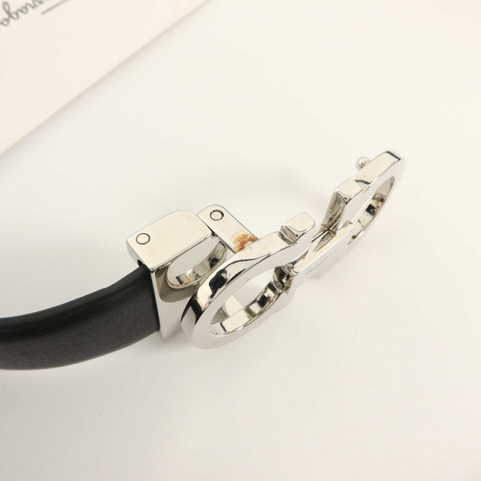 SELECTION 牛皮皮革Ferragamo Reversible Belt 100cm銀扣皮帶