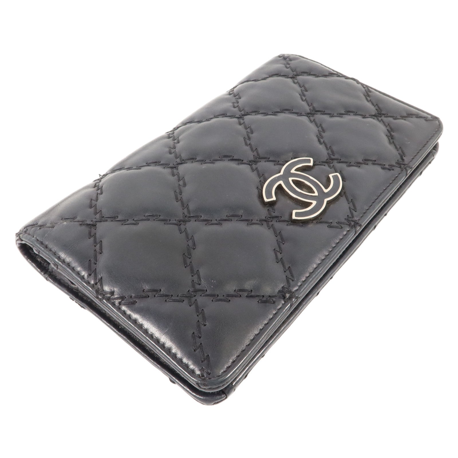 CHANEL 羊皮皮革Long Bifold Wallet長錢包