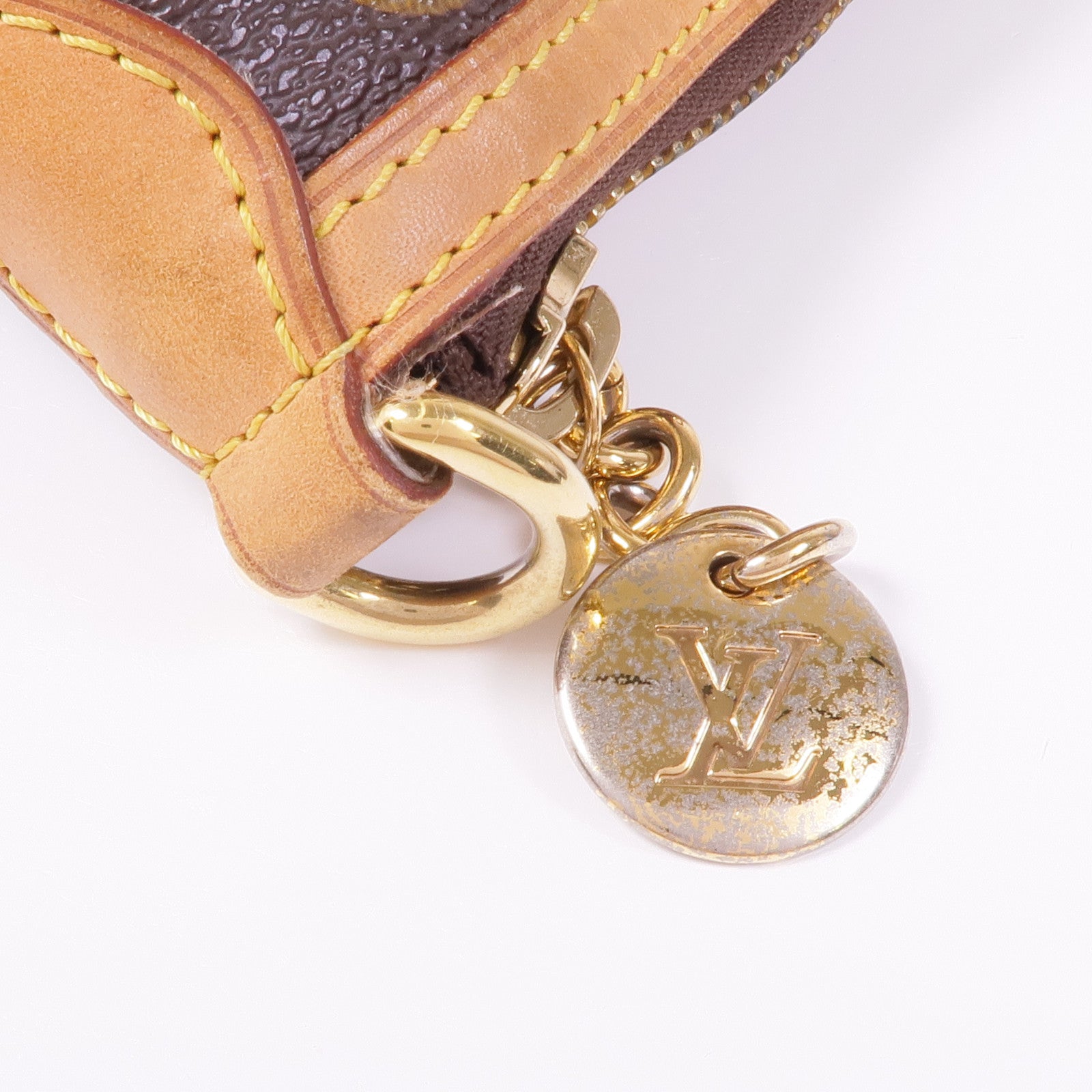 LOUIS VUITTON Monogram Palermo PM金扣手挽肩背兩用袋棕色