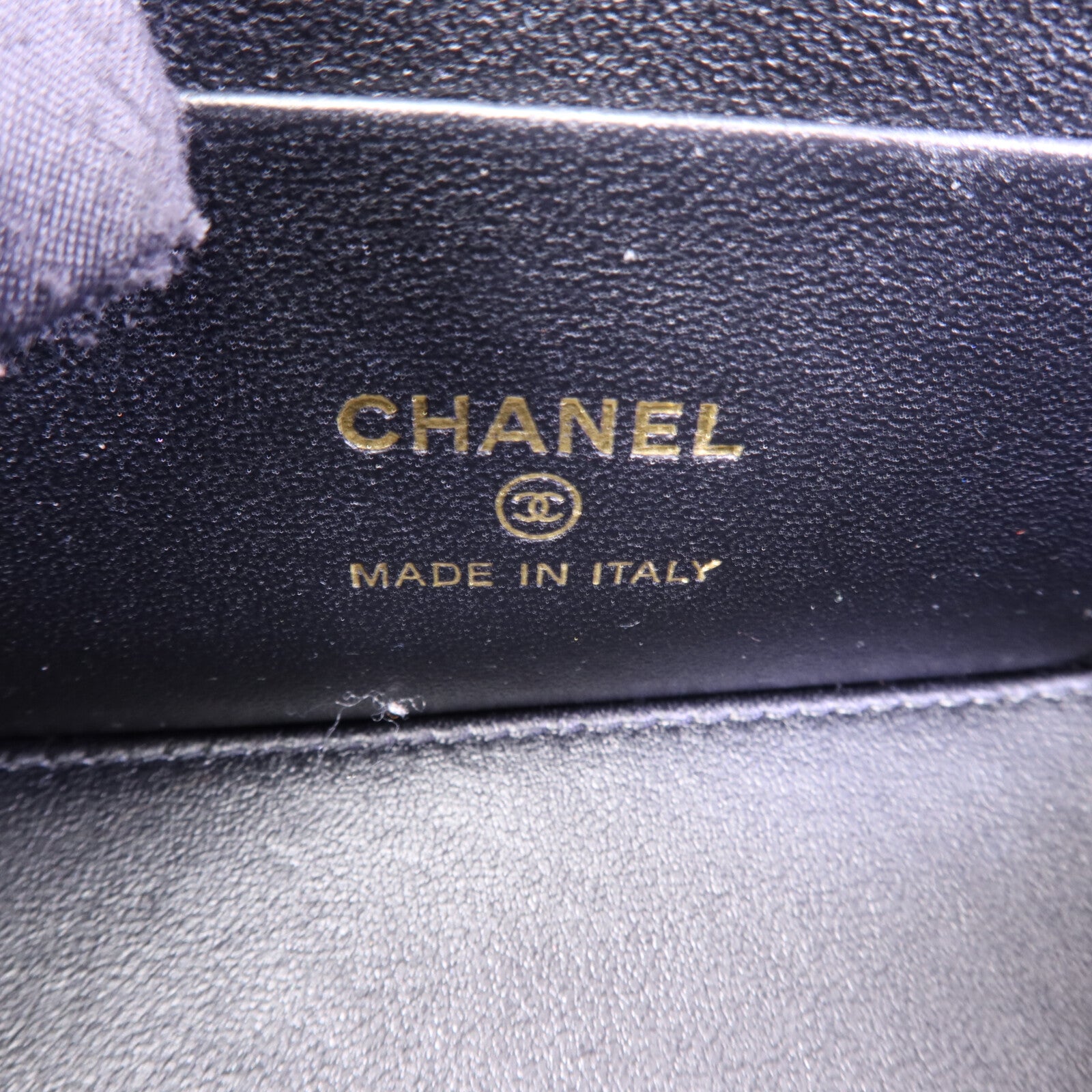 CHANEL 牛皮皮革Vanity Case金扣肩背袋
