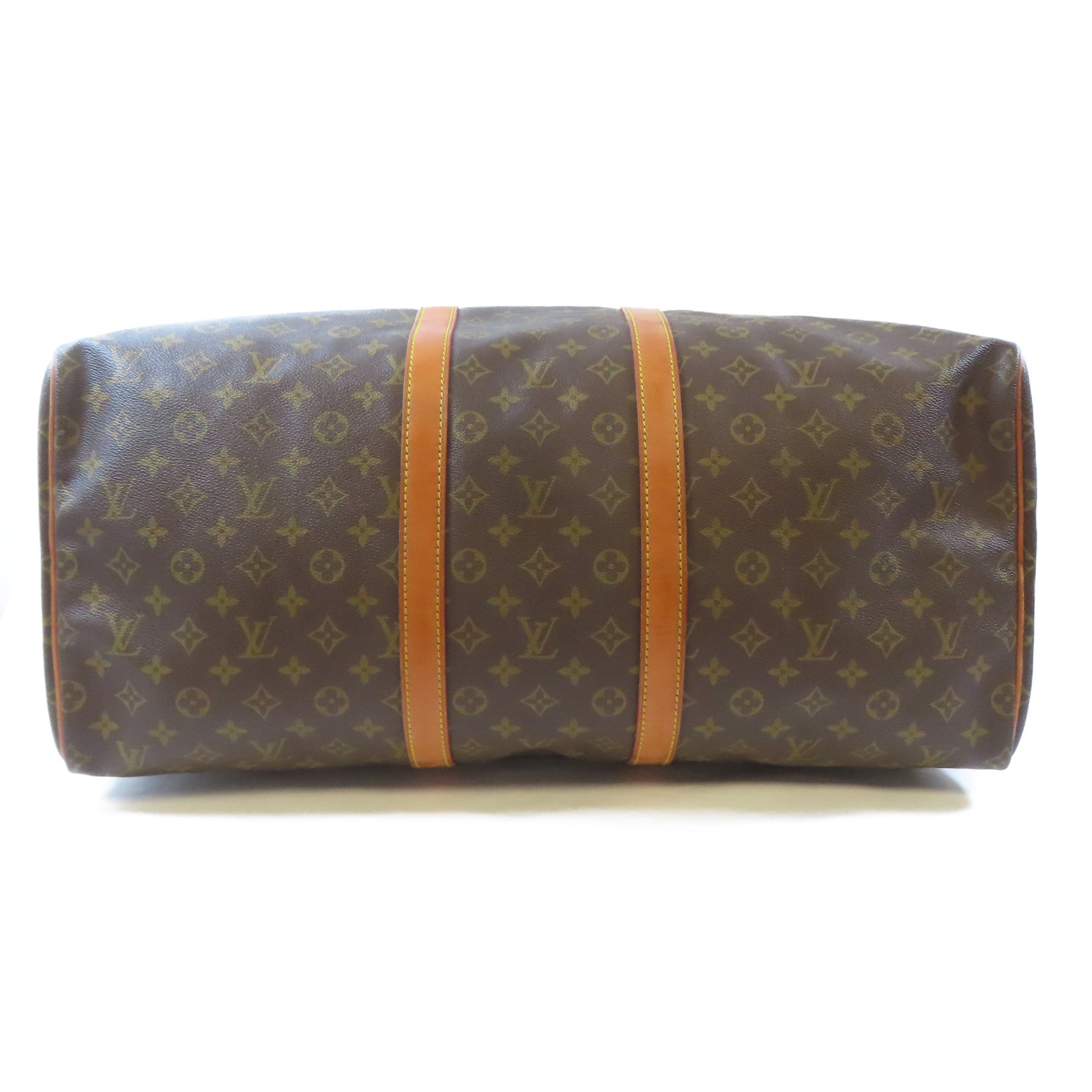 LOUIS VUITTON Monogram Keepall 55金扣手挽袋啡色