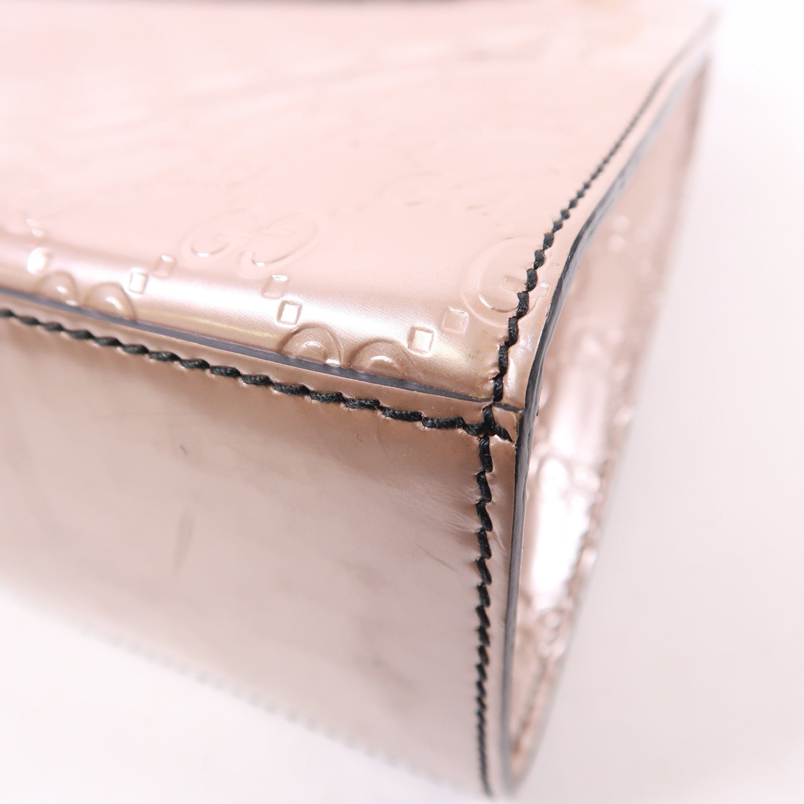 GUCCI 【激減優惠】漆皮皮革Chain Shoulder Bag銀扣鏈帶肩背袋