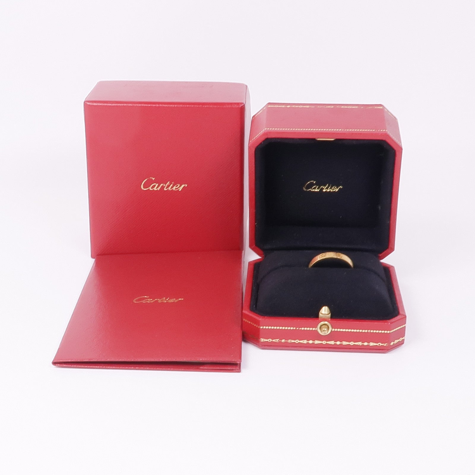 CARTIER 18K黃金Mini Love Ring戒指Cartier#61/US#9.5
