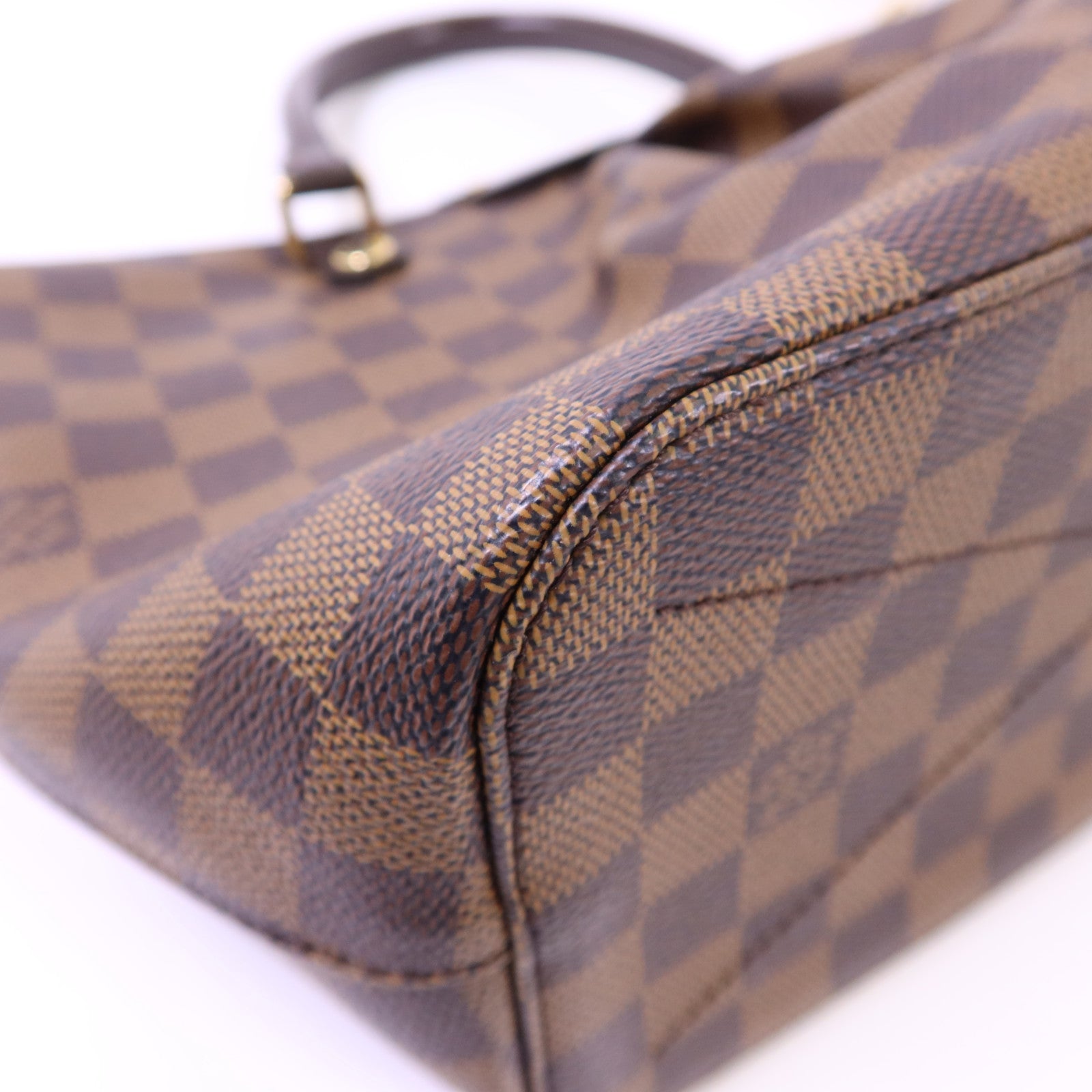 LOUIS VUITTON Damier Siena PM金扣手挽肩背兩用袋