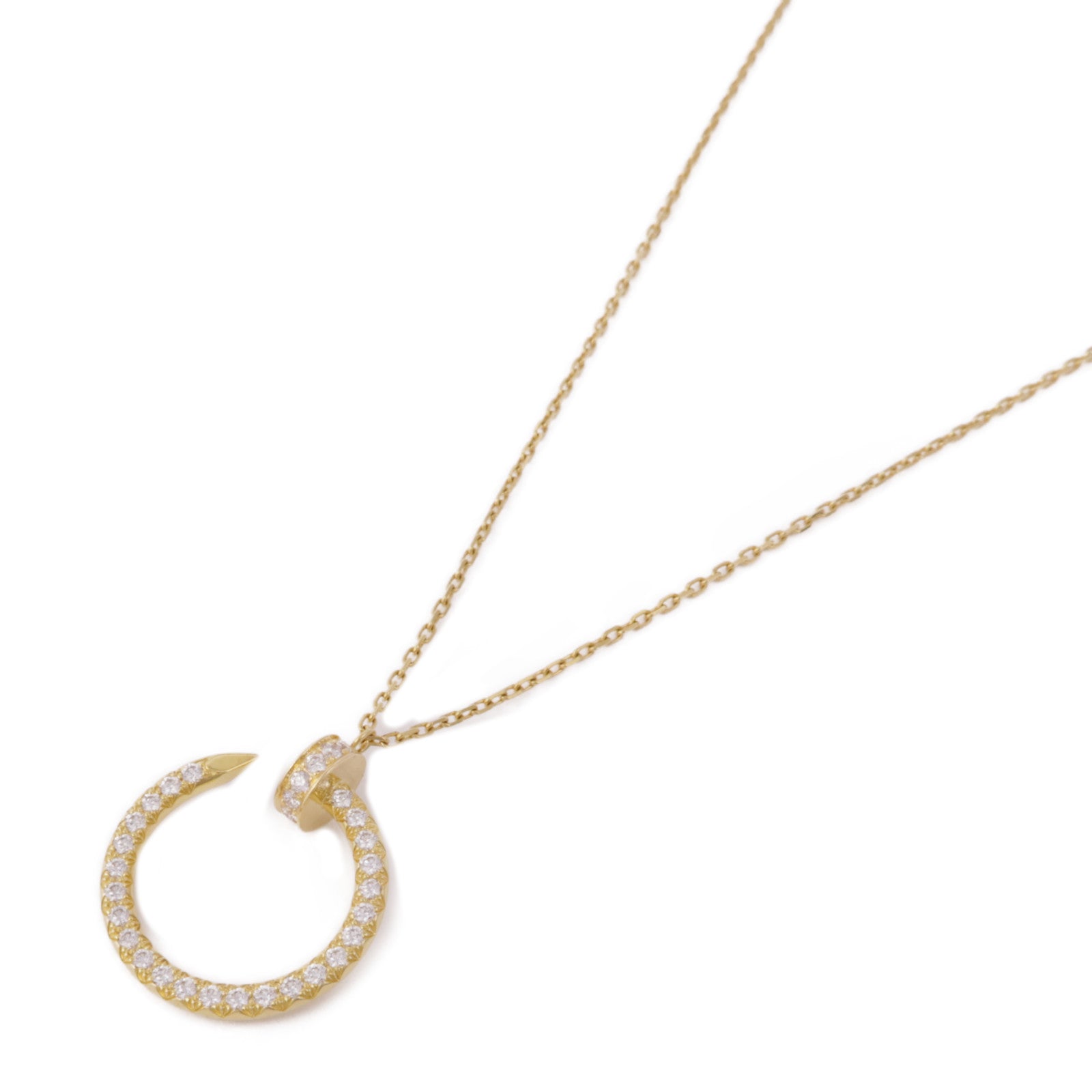 CARTIER 18K黃金Juste Un Clou Diamond Necklace鑽石項鍊