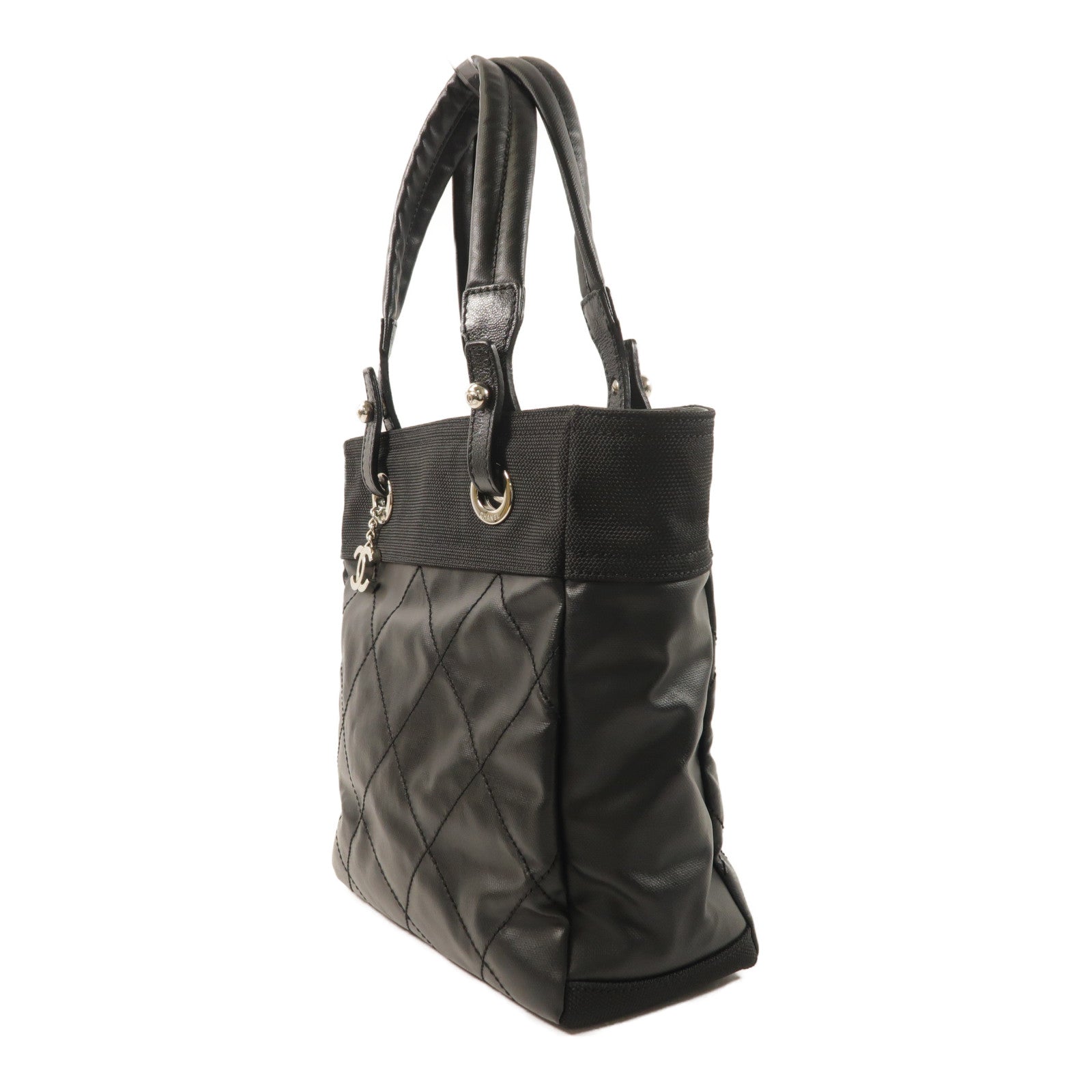 CHANEL 尼龍Paris Biarritz Tote Bag銀扣手挽袋