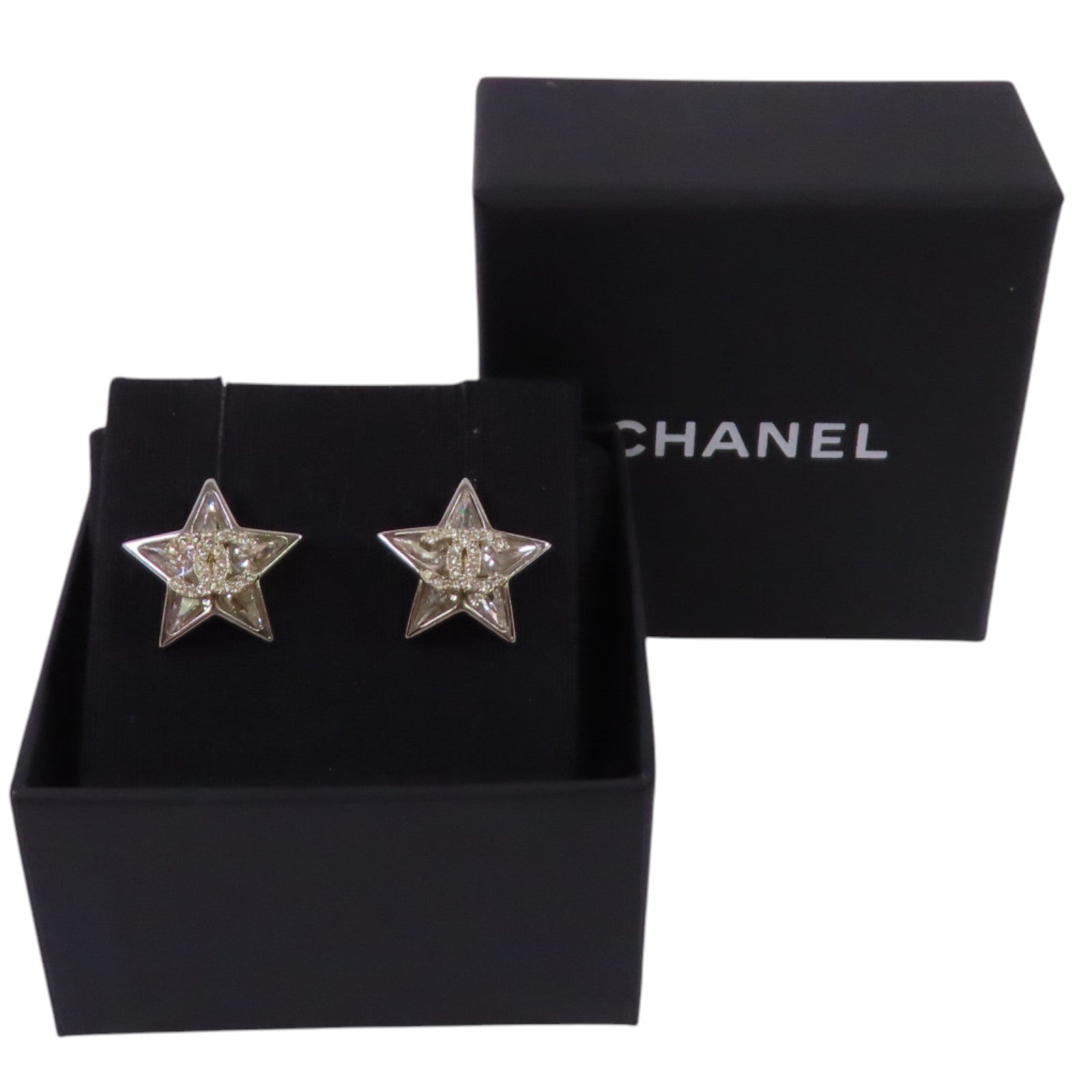 CHANEL 金屬Earrings銀扣耳環